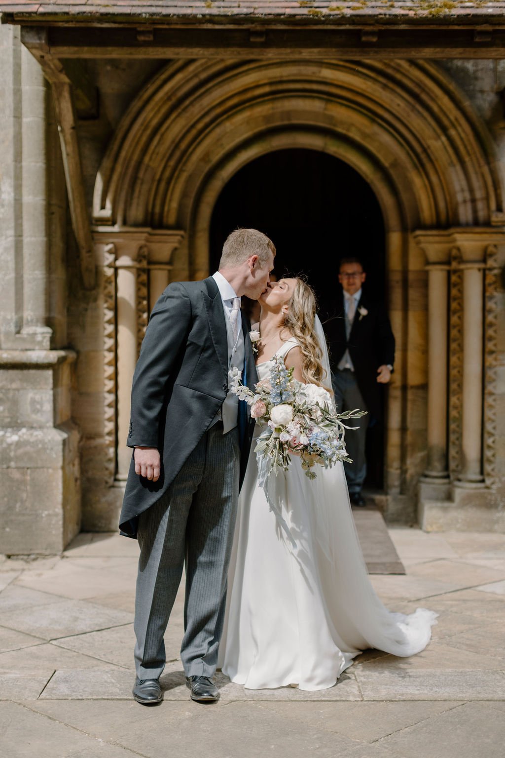 Beautiful bride Clare wears the Charlotte dress by Halfpenny London