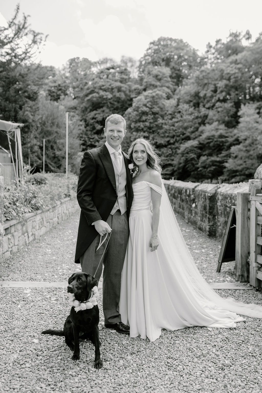 Beautiful bride Clare wears the Charlotte dress by Halfpenny London