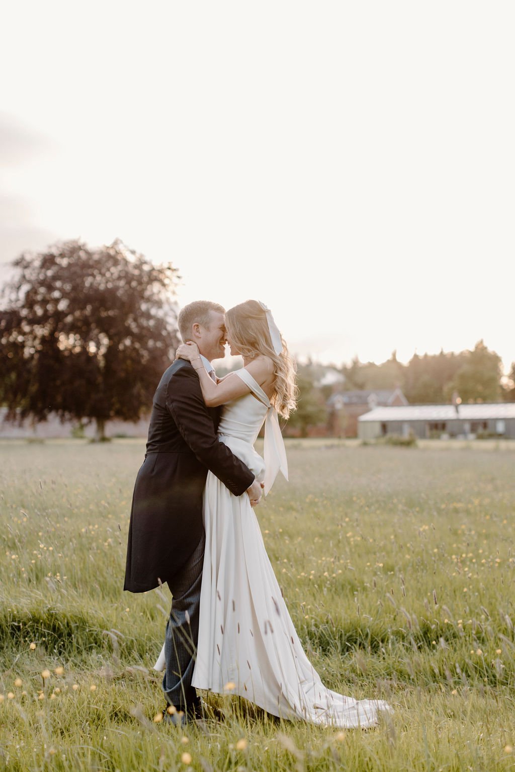 Beautiful bride Clare wears the Charlotte dress by Halfpenny London