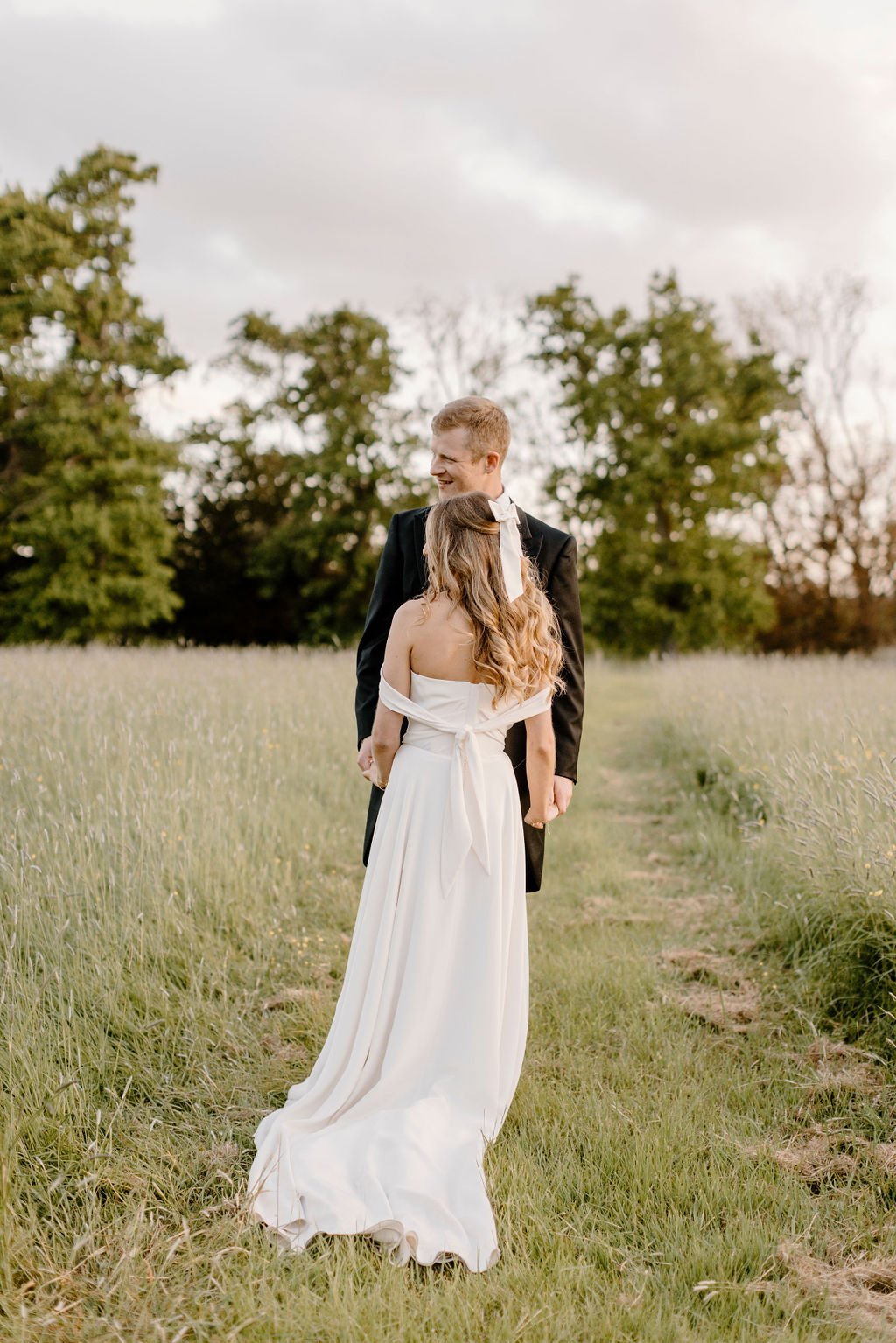 Beautiful bride Clare wears the Charlotte dress by Halfpenny London