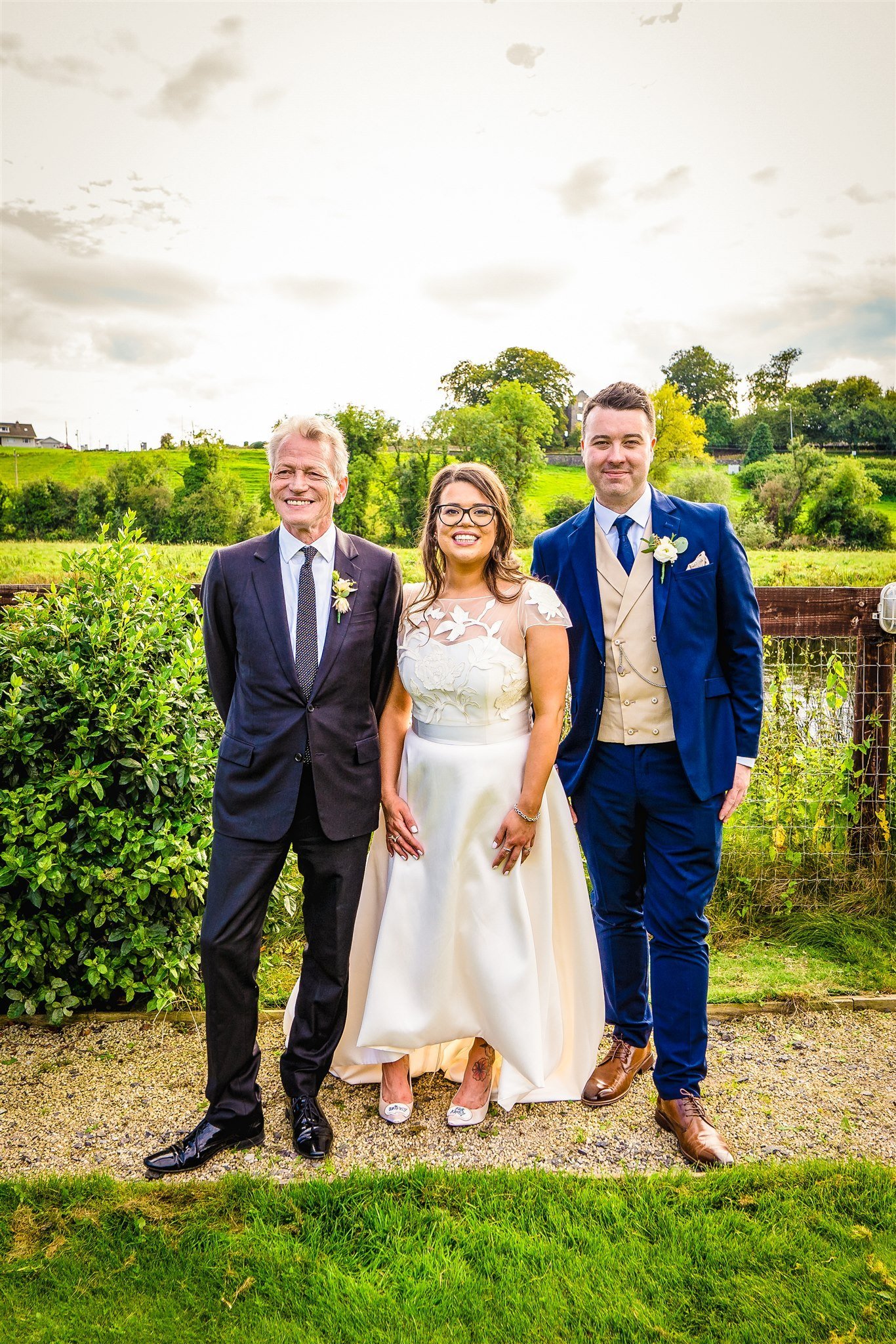 Beautiful bride Immy wears the Jackson dress and Blossom top by Halfpenny London
