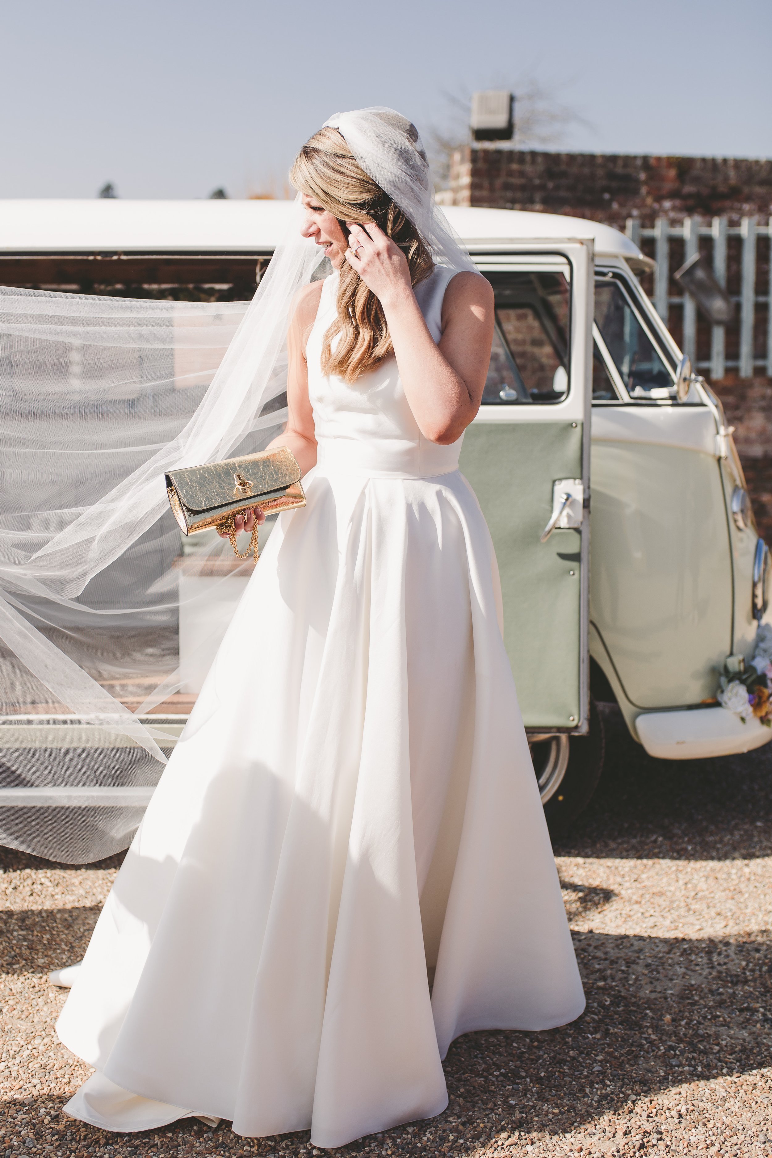 Beautiful bride Joscelin wears the Oak dress by Halfpenny London