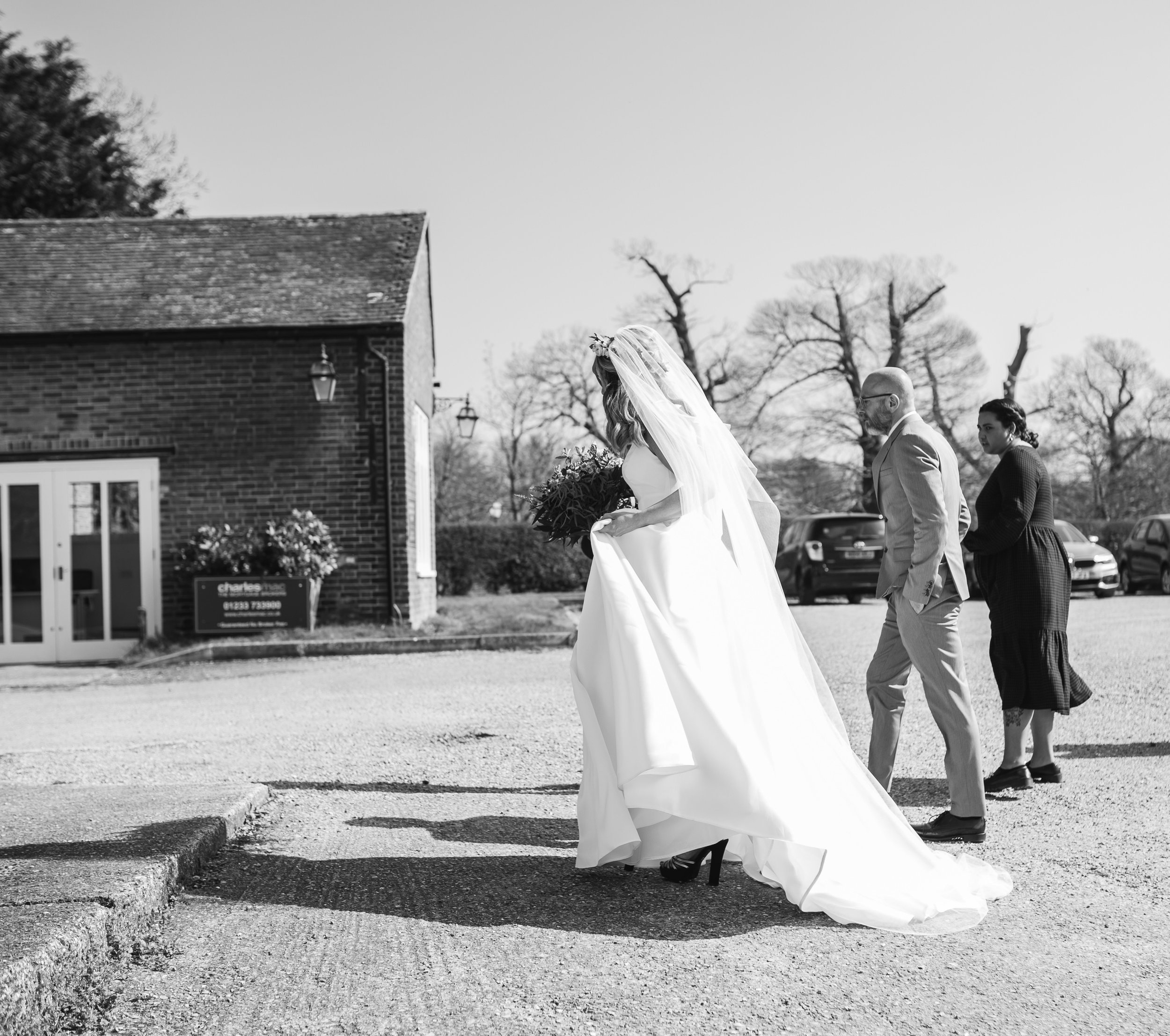 Beautiful bride Joscelin wears the Oak dress by Halfpenny London