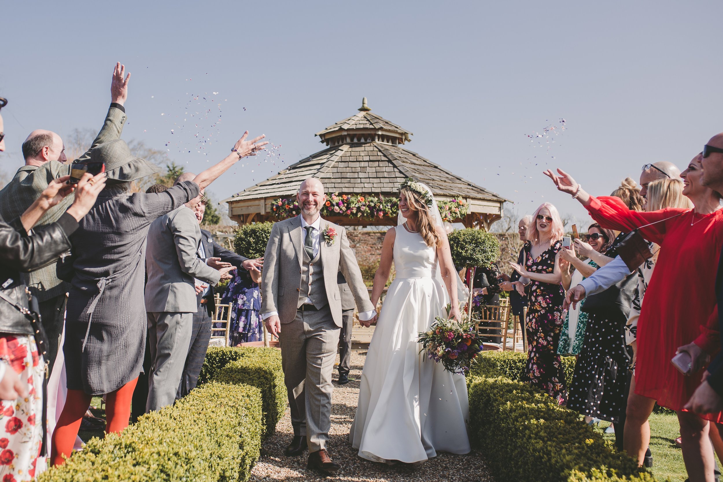 Beautiful bride Joscelin wears the Oak dress by Halfpenny London