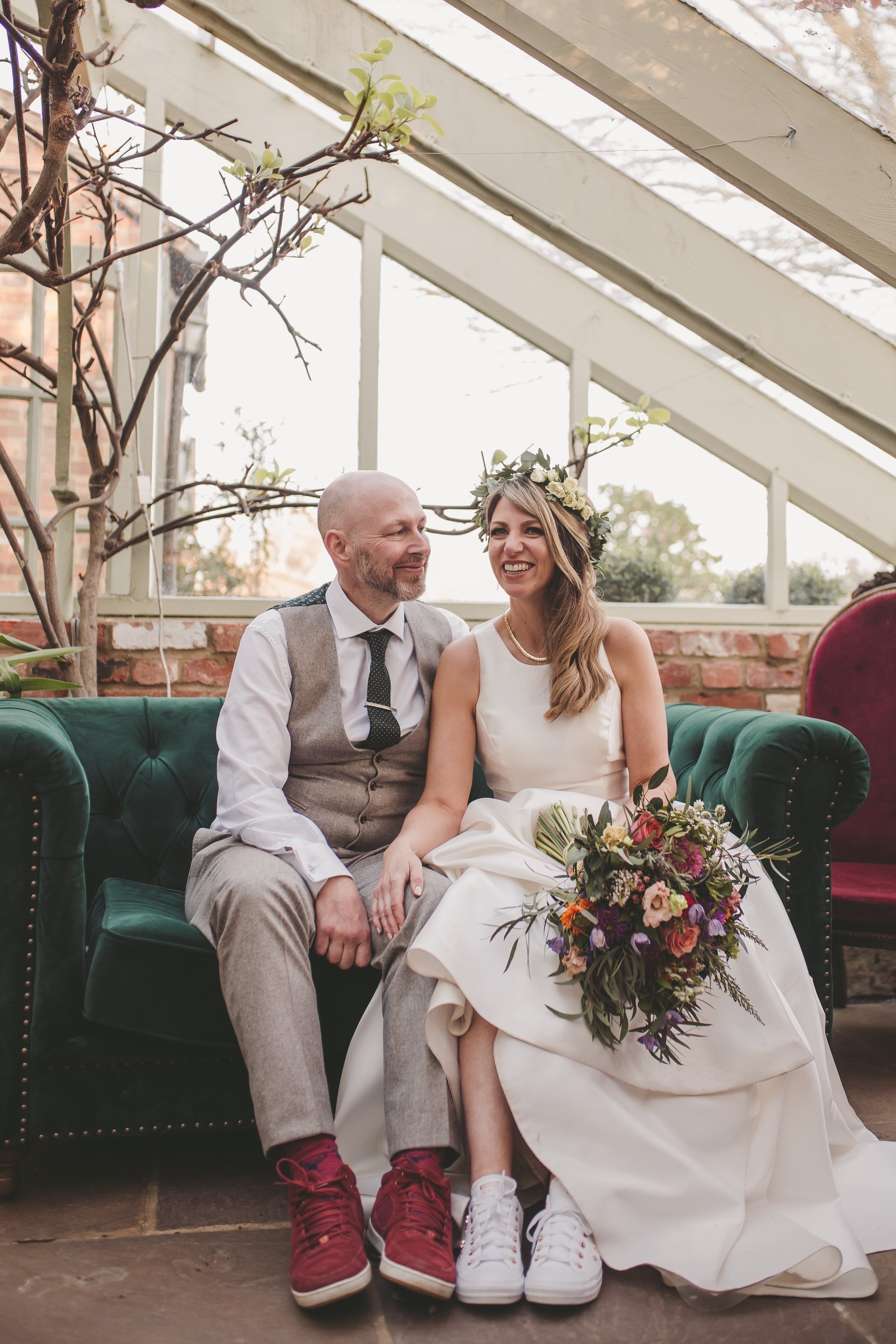 Beautiful bride Joscelin wears the Oak dress by Halfpenny London