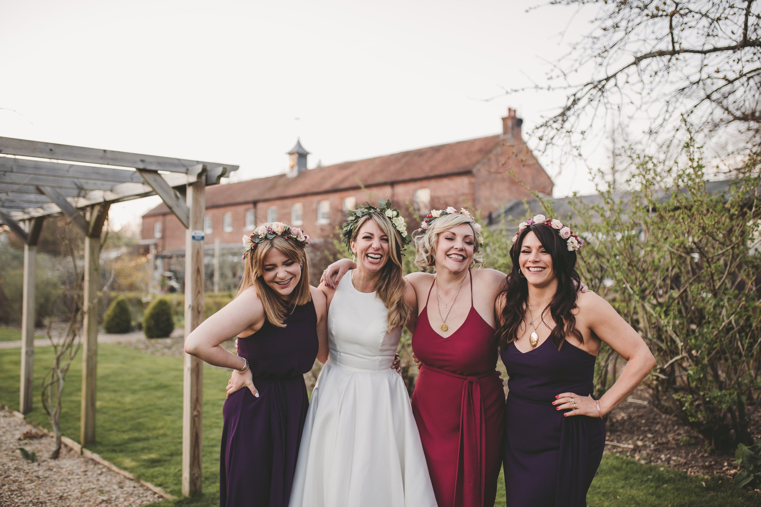 Beautiful bride Joscelin wears the Oak dress by Halfpenny London