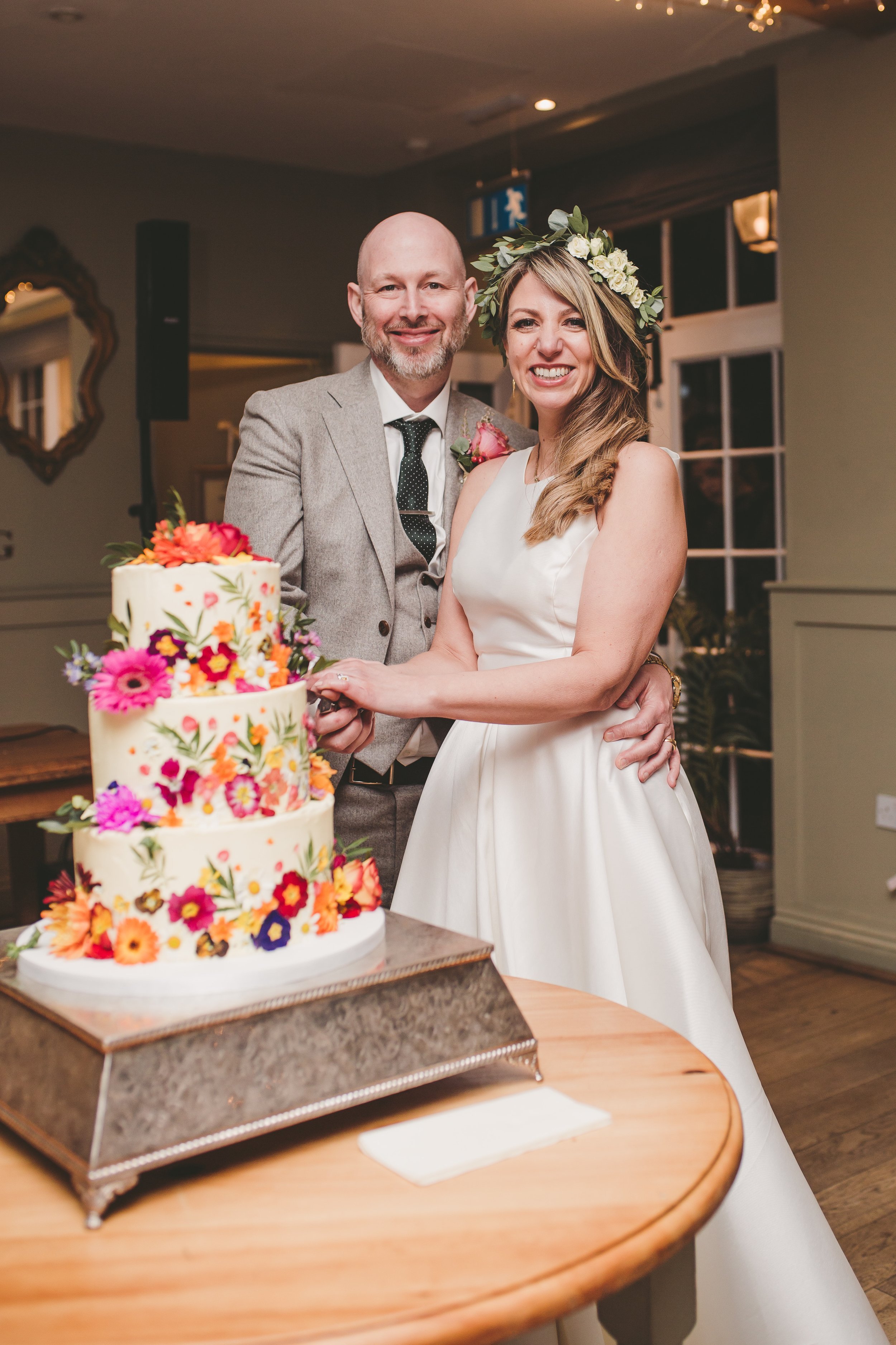 Beautiful bride Joscelin wears the Oak dress by Halfpenny London