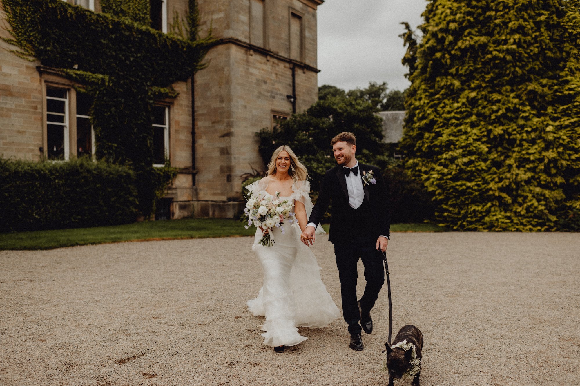 Beautiful bride April wears the Mayfair dress by Halfpenny London