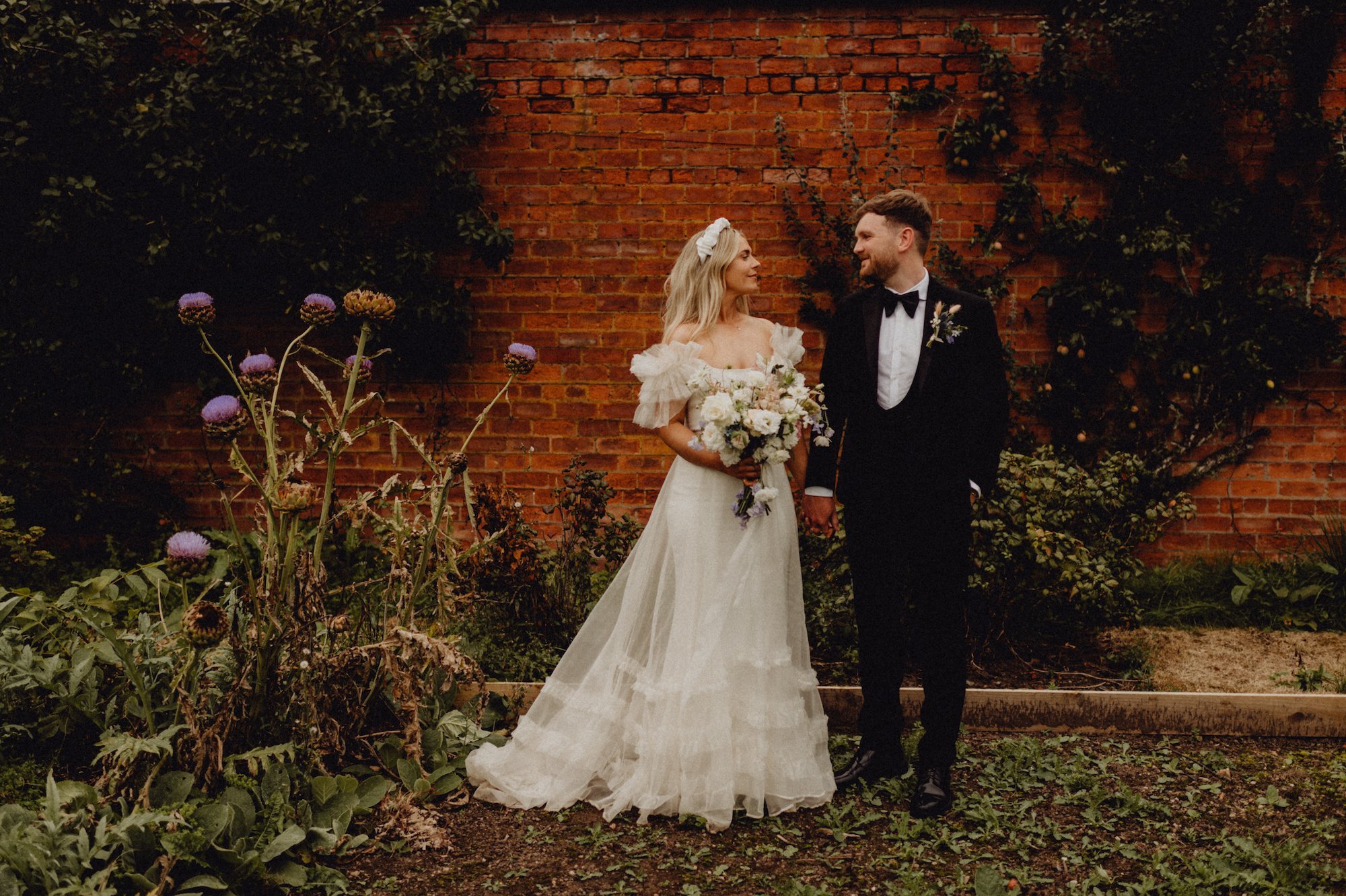 Beautiful bride April wears the Mayfair dress by Halfpenny London