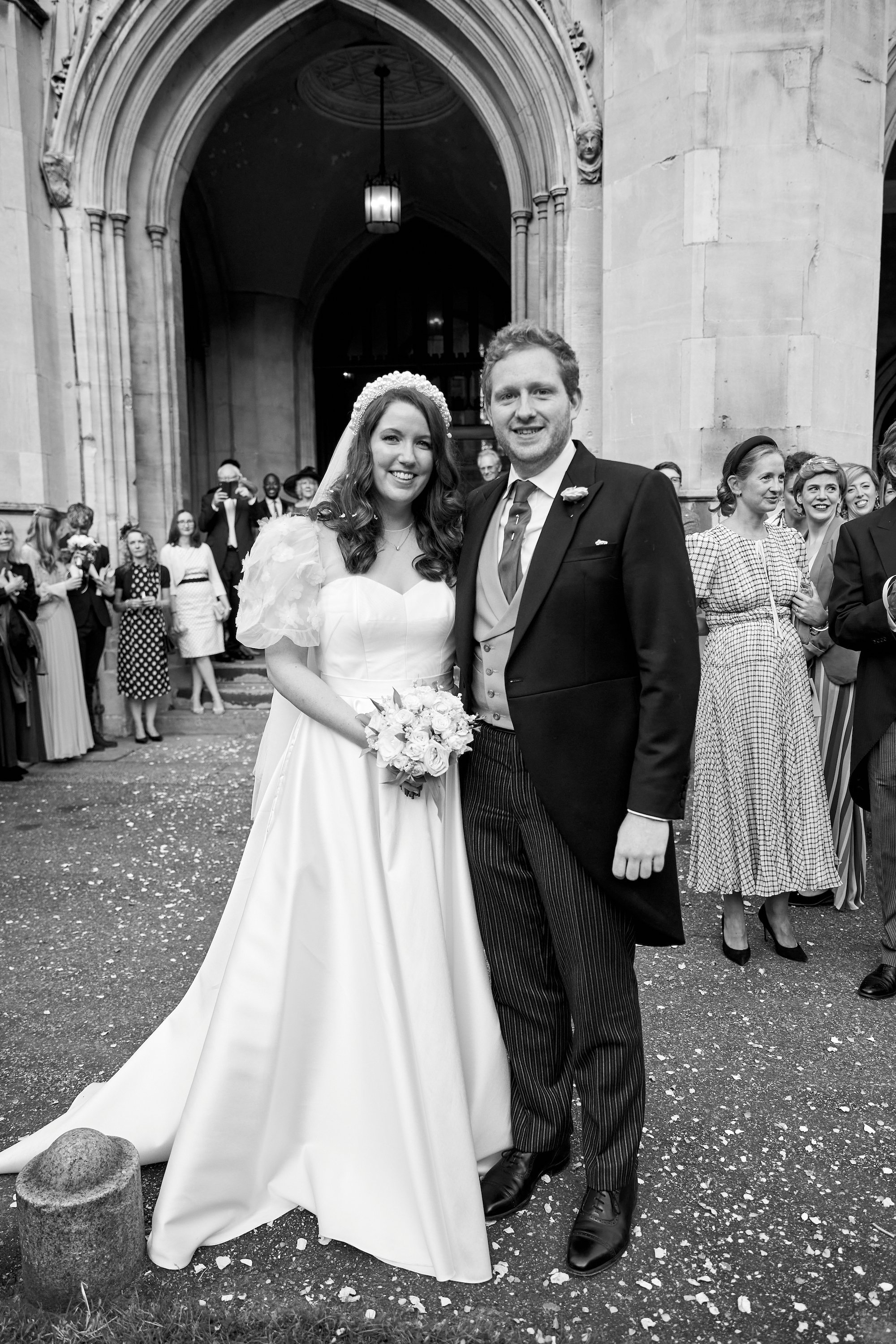 Beautiful bride Hannah wears the Ellie skirt and Boston top from Halfpenny London