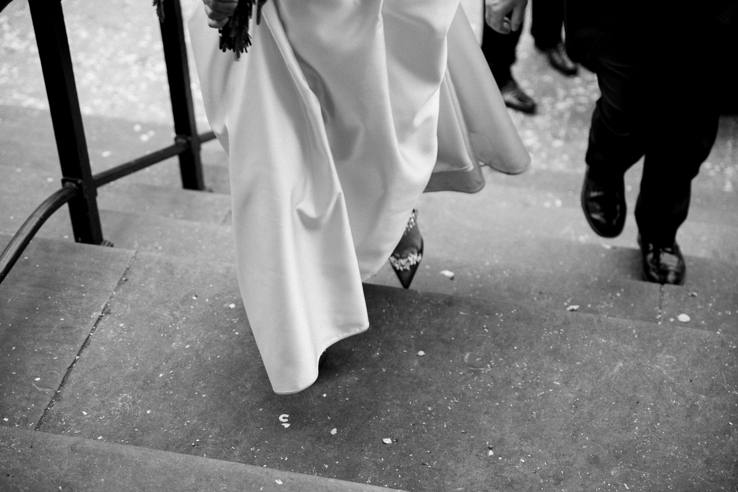 Beautiful bride Julia wears the Georgie skirt with the Aspen top by Halfpenny London