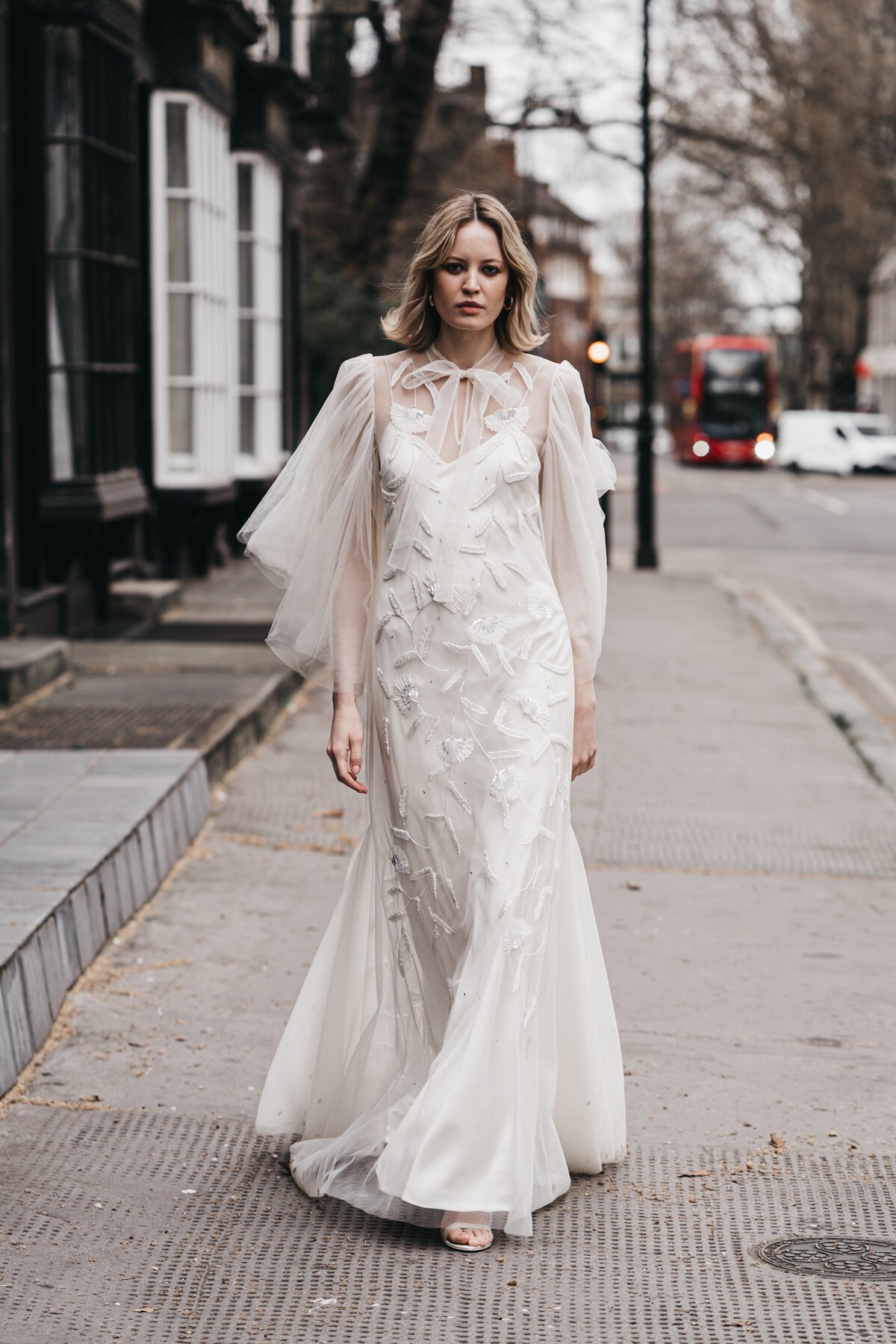 City wedding inspiration by Zach&amp;Grace featuring wedding dresses and separates by Halfpenny London