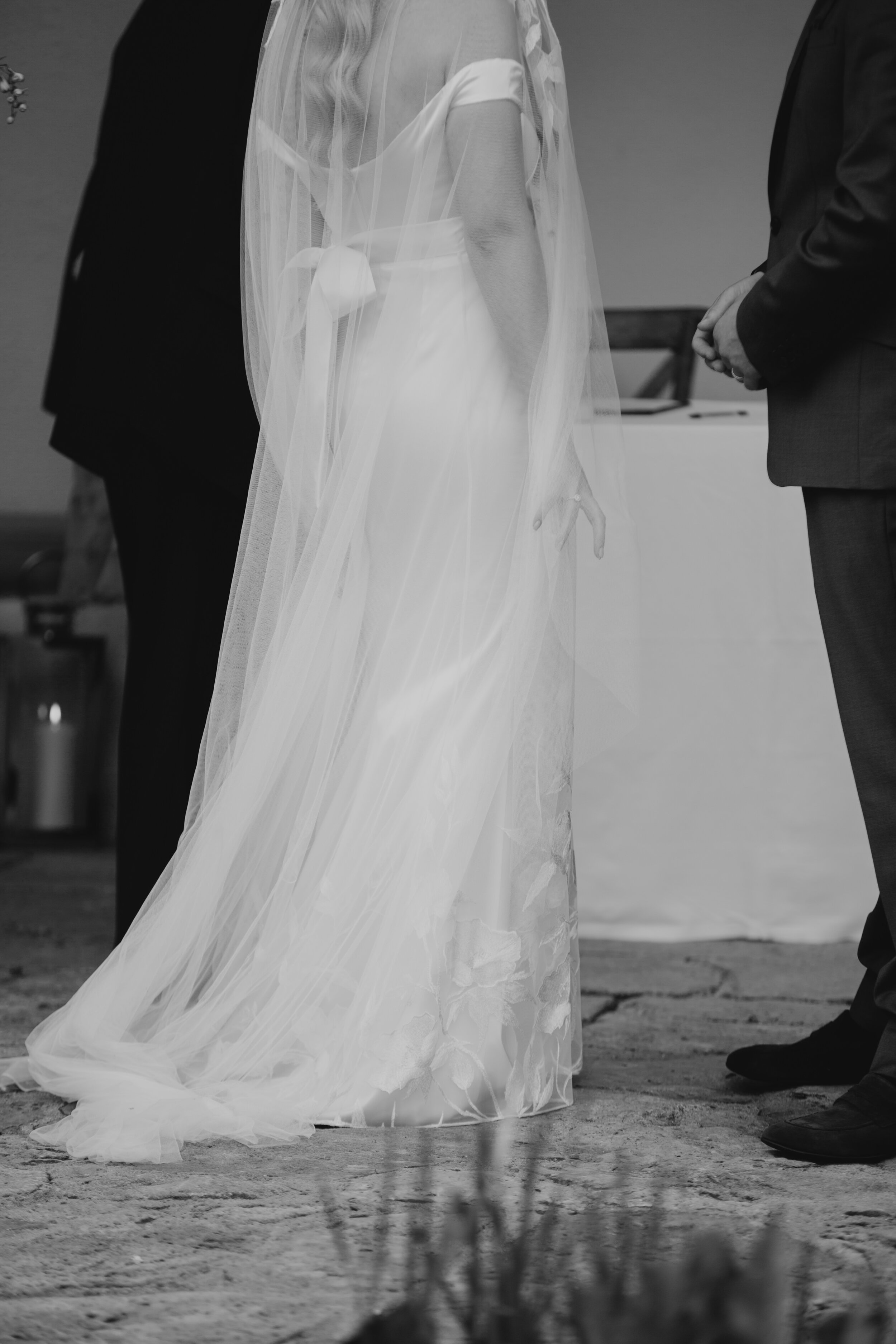 Beautiful bride Sophie wore a wedding dress and veil by Halfpenny London