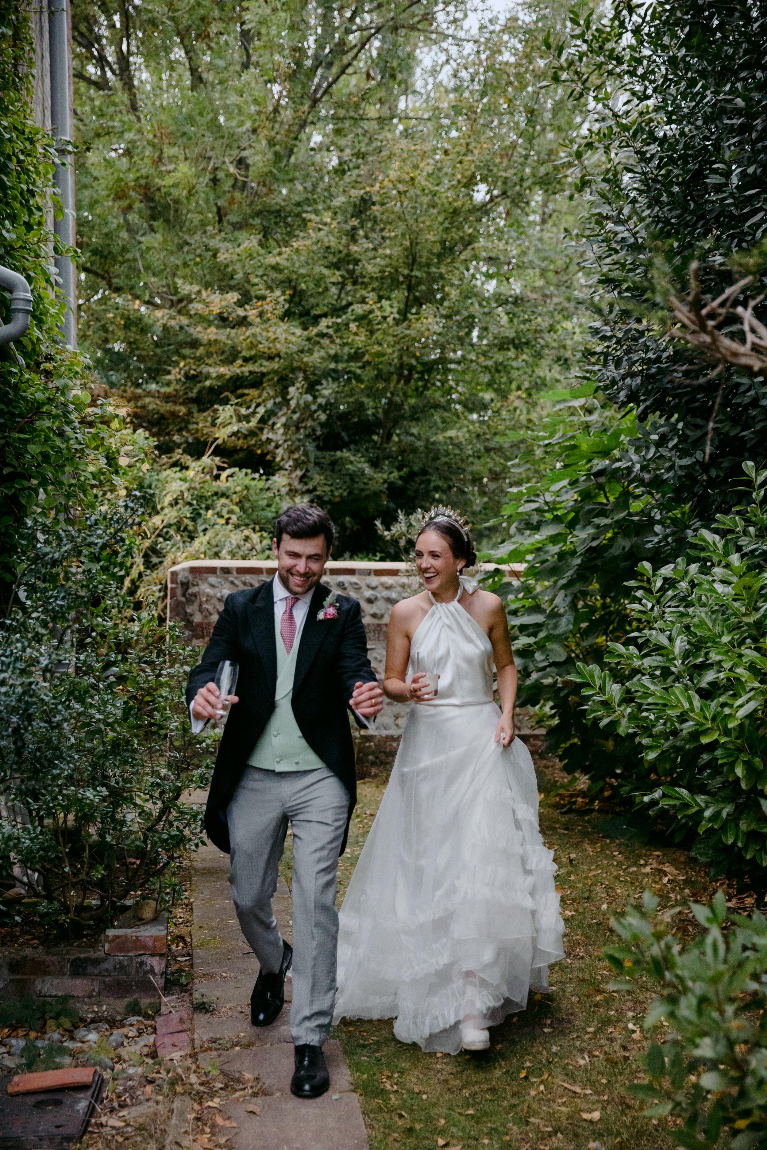 Beautiful bride Marina wore a wedding dress by Halfpenny London