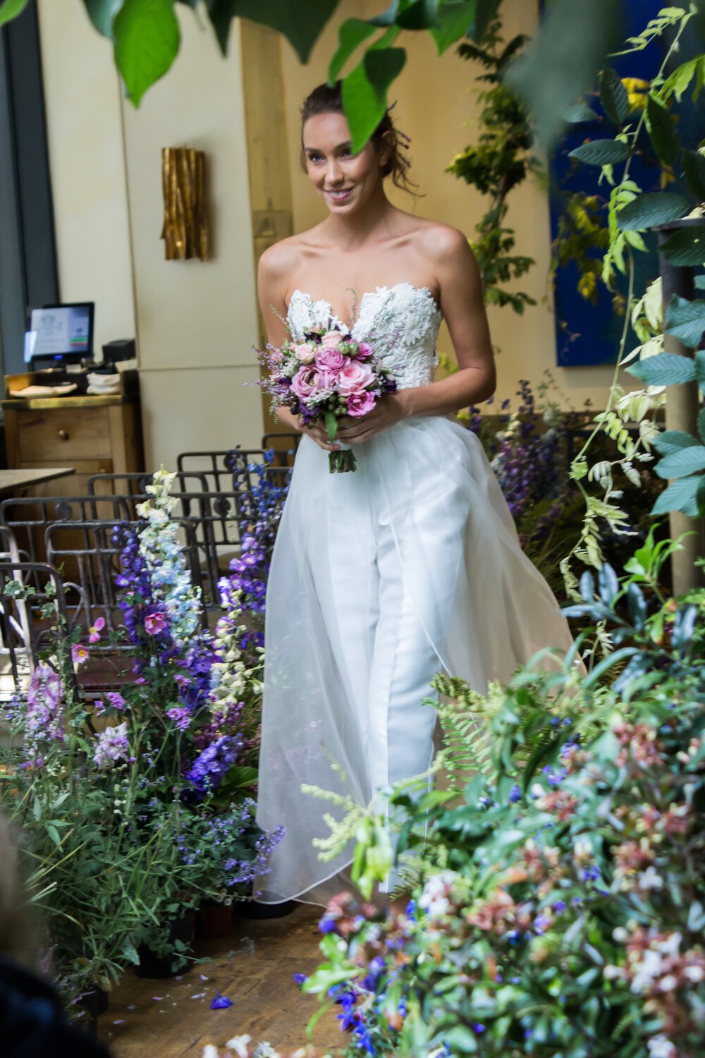 Halfpenny London behind the scenes at a Petersham Nurseries wedding photoshoot