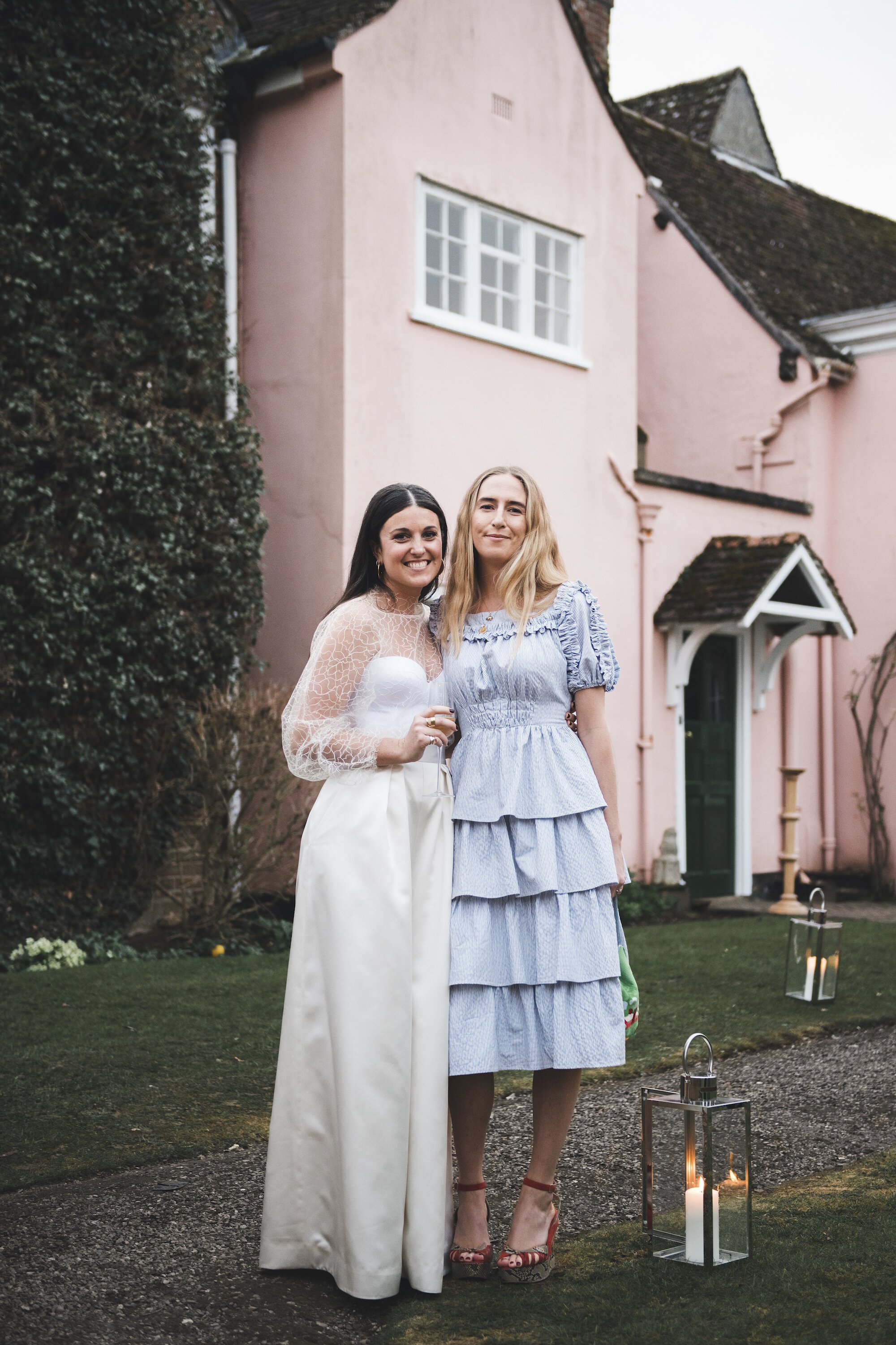 Beautiful bride Megan wore a wedding outfit by Halfpenny London | Image by Ed O'Mahoney