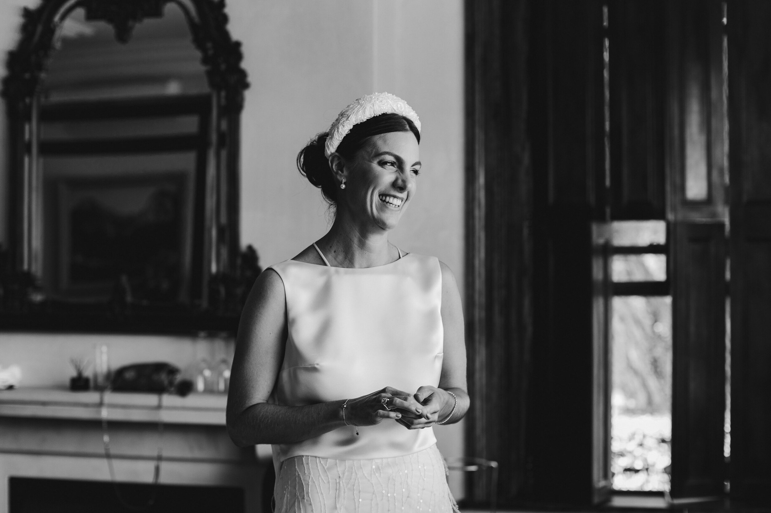 Beautiful bride Megan wore a wedding dress by Halfpenny London