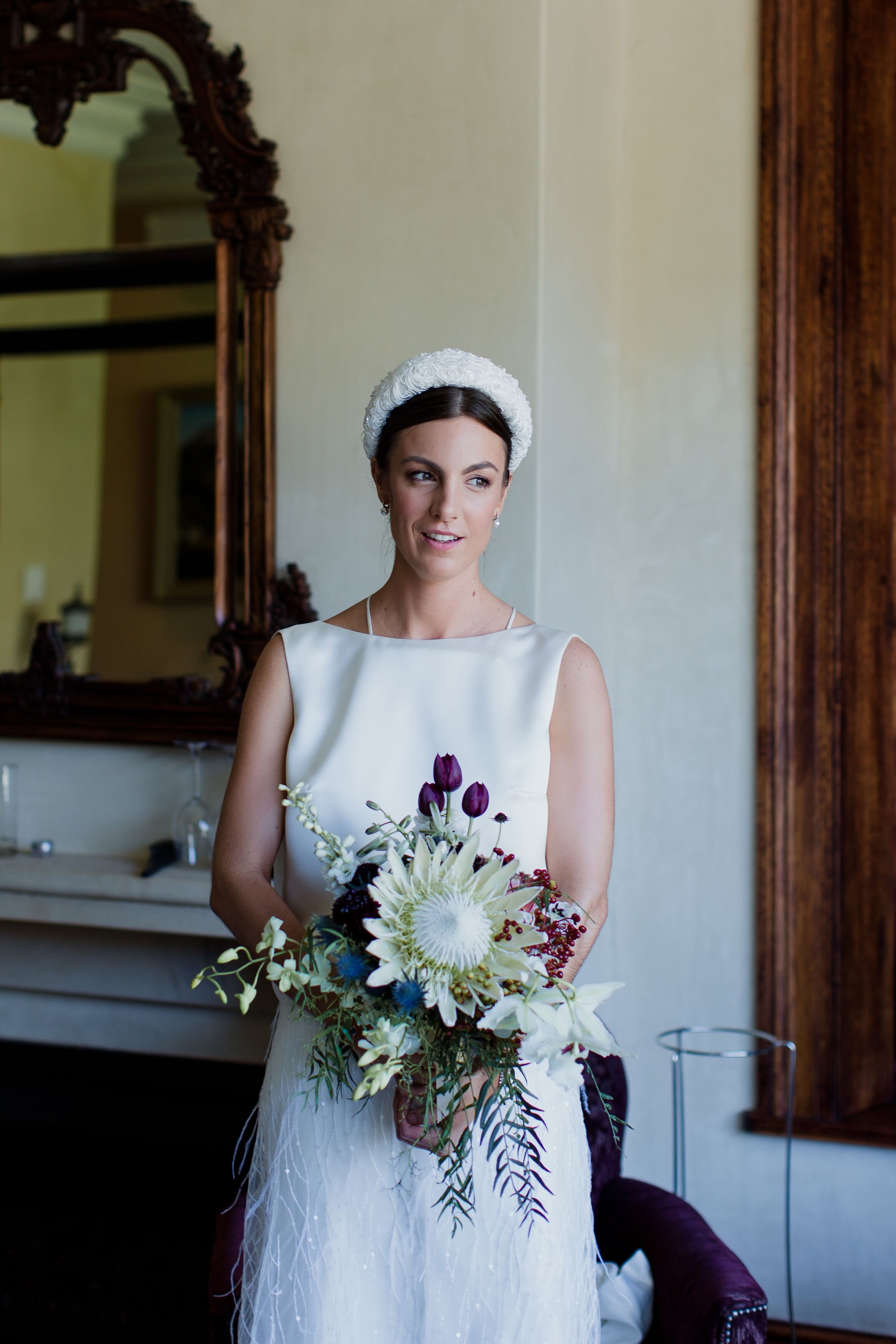 Beautiful bride Megan wore a wedding dress by Halfpenny London