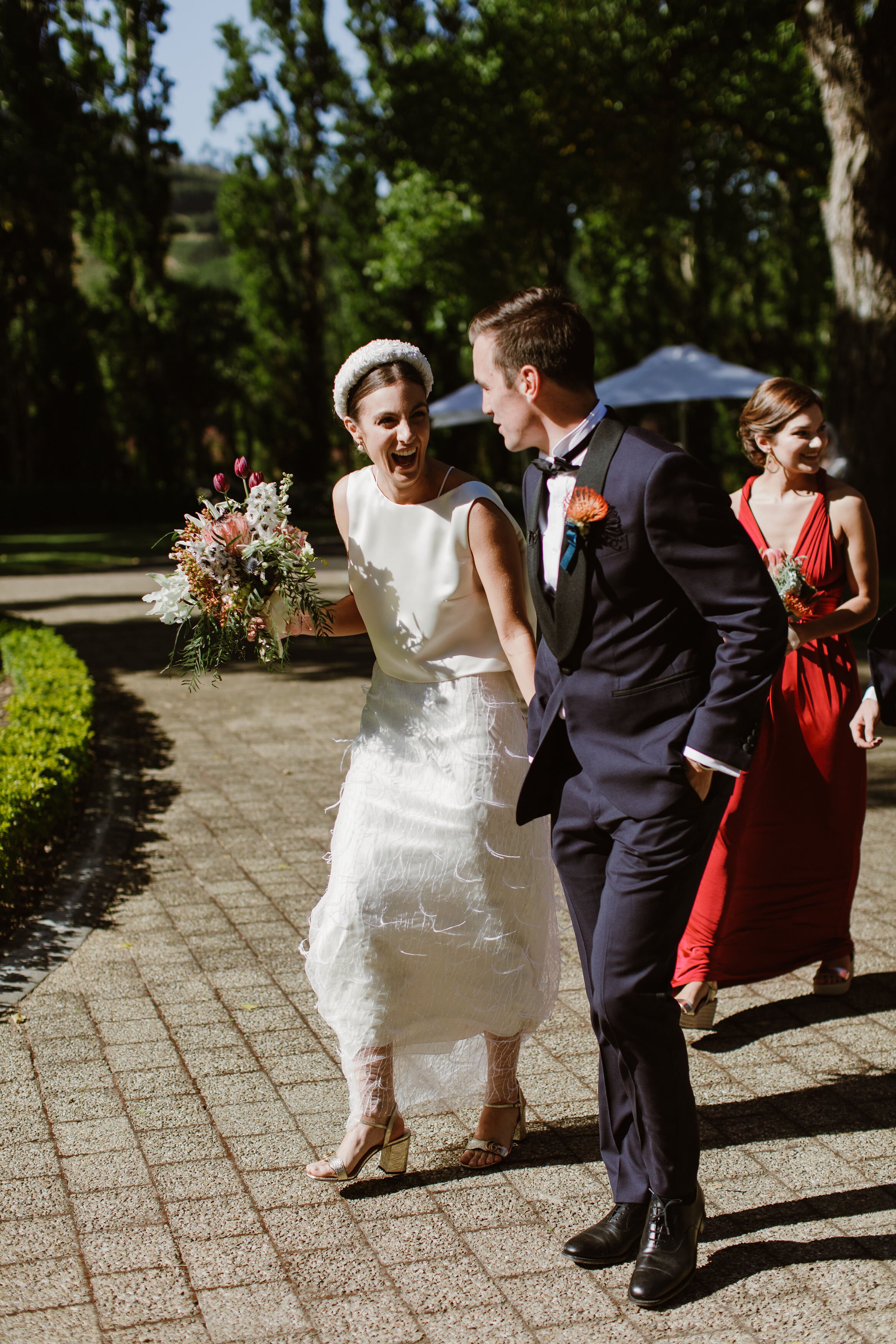 Beautiful bride Megan wore a wedding dress by Halfpenny London