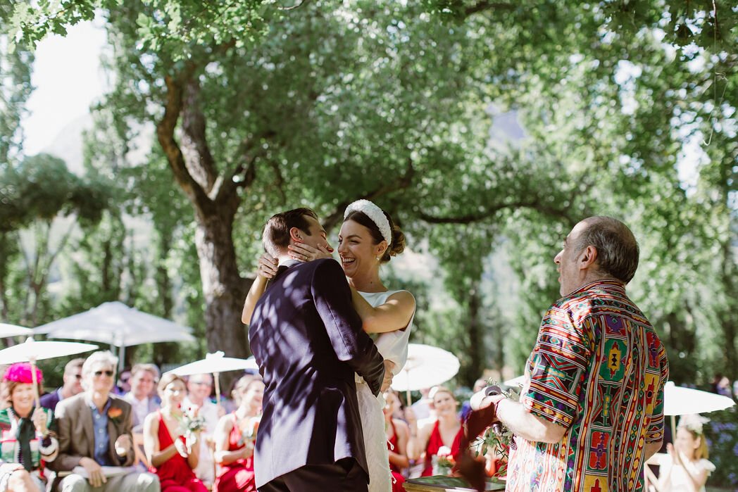 Beautiful bride Megan wore a wedding dress by Halfpenny London