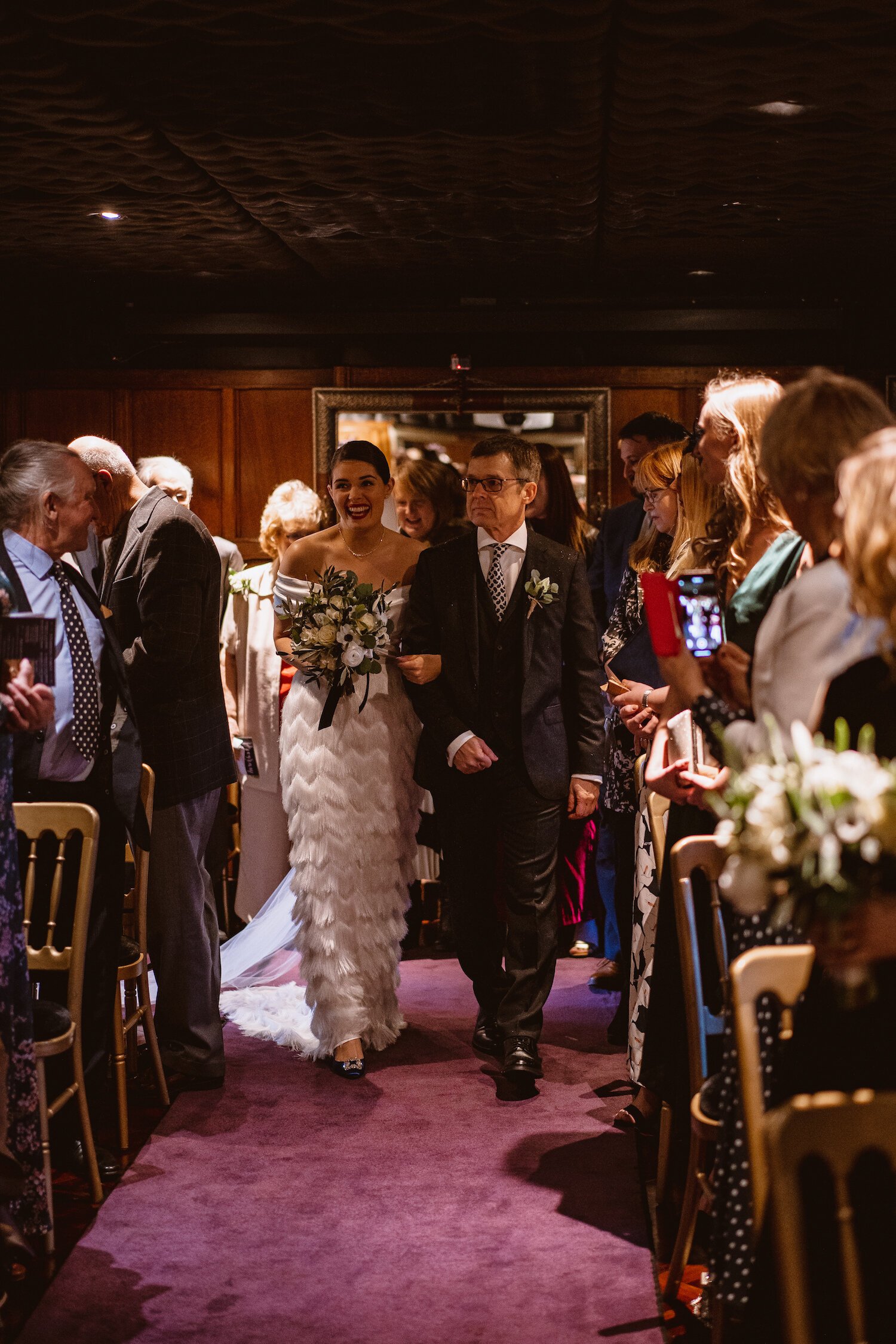 Beautiful bride Emma wears the Ivy skirt and Daffodil top by Halfpenny London for her wedding day