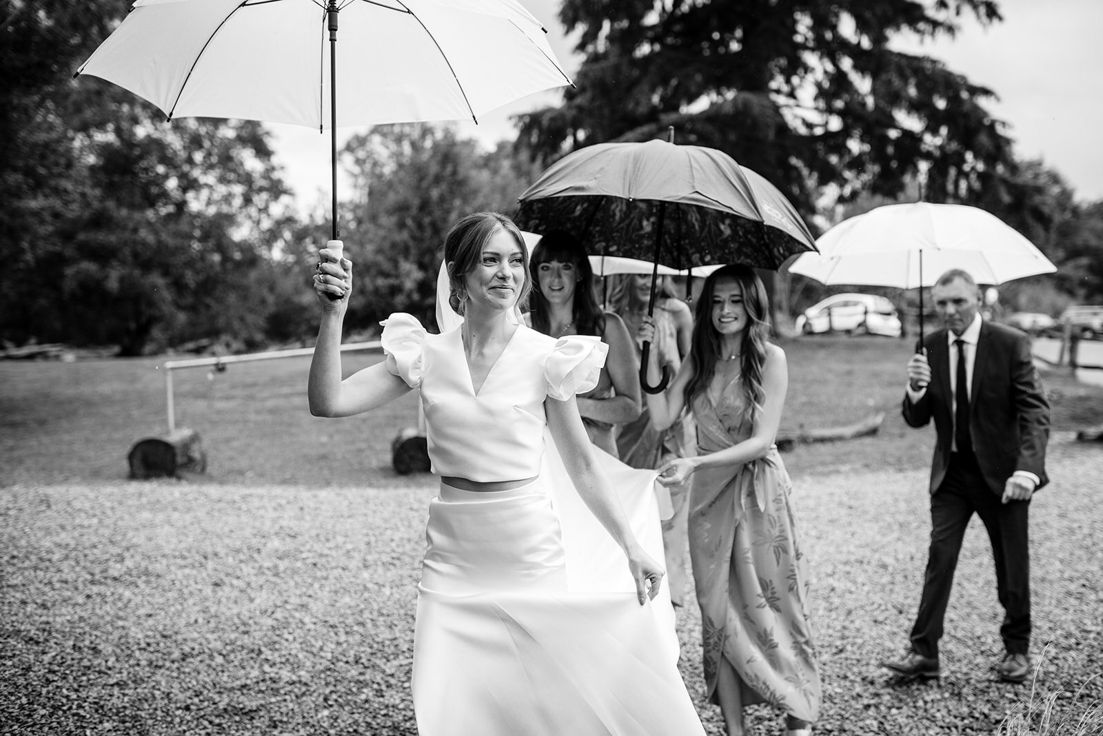 Beautiful bride Steph wore the George top and skirt by Halfpenny London for her wedding day