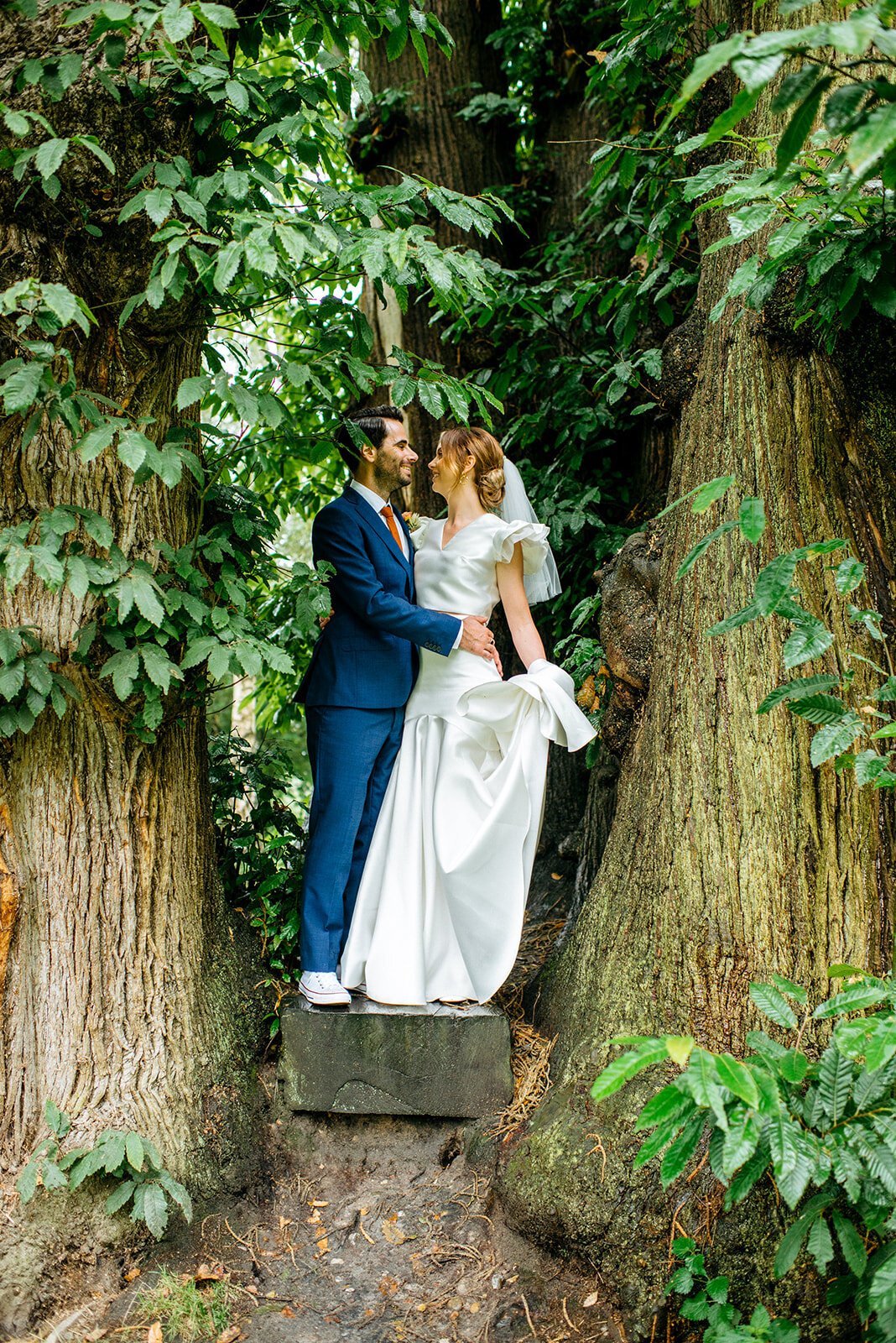 Beautiful bride Steph wore the George top and skirt by Halfpenny London for her wedding day