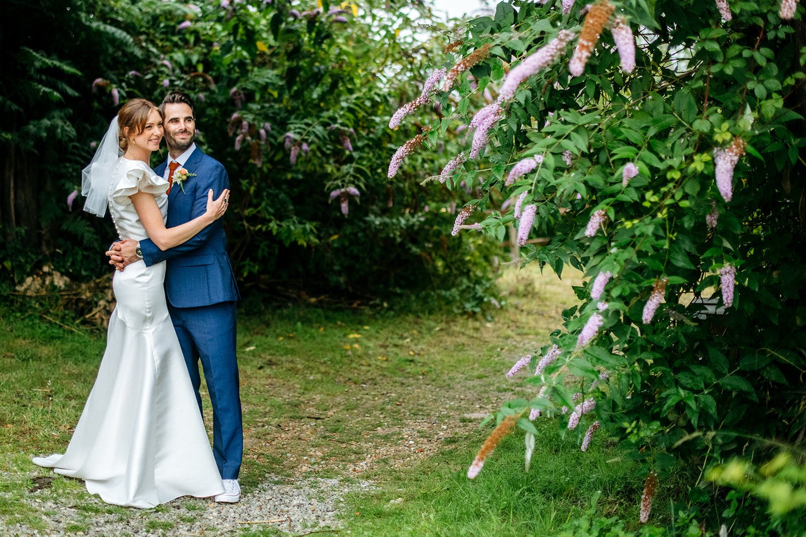 Beautiful bride Steph wore the George top and skirt by Halfpenny London for her wedding day