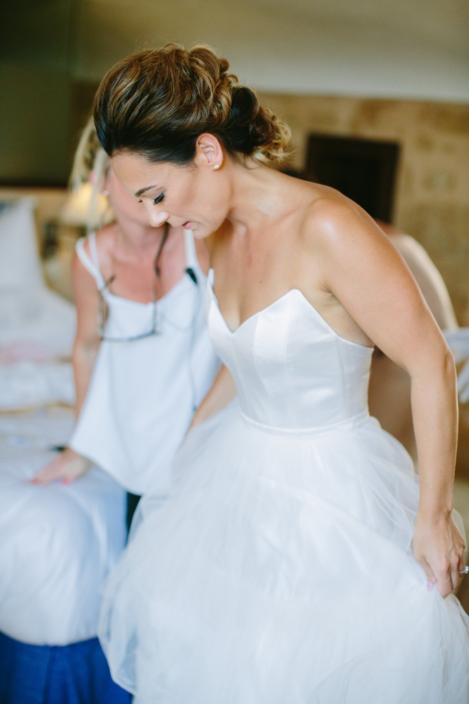 Beautiful bride Denise wore the Rita skirt and Ladbroke corset by Halfpenny London for her wedding day