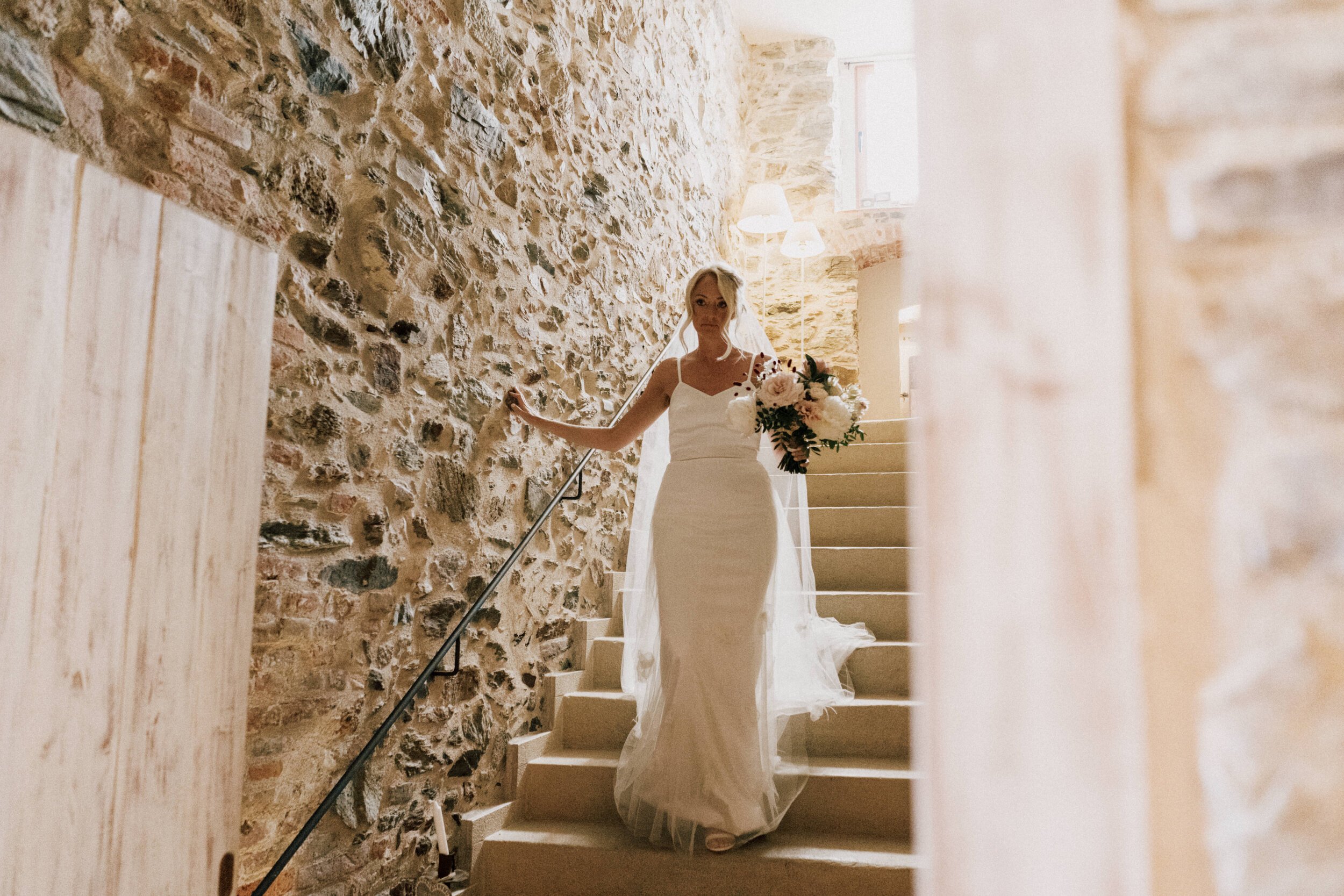 Beautiful bride Lucy wore a wedding dress by Halfpenny London