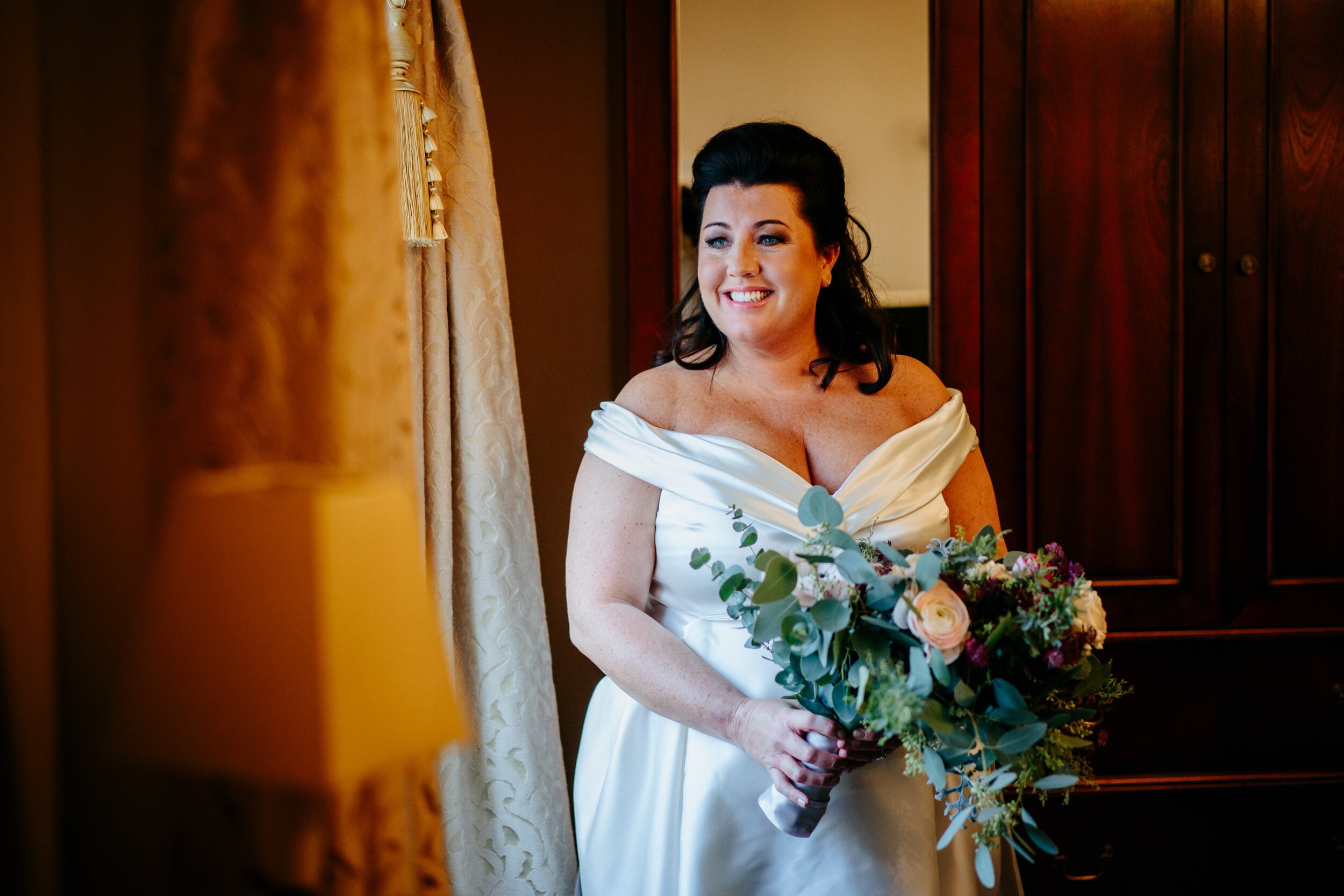 Beautiful bride Louise wore a wedding dress by Halfpenny London