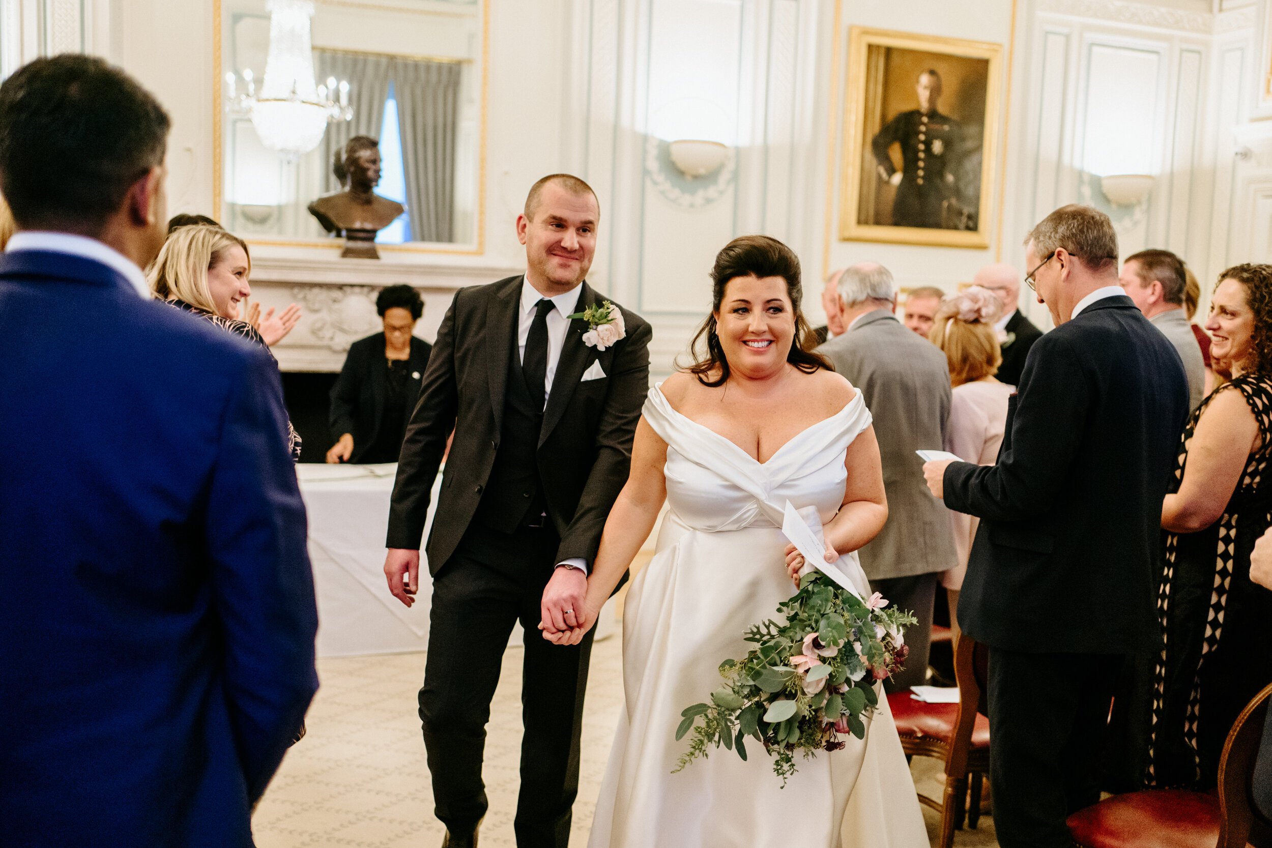 Beautiful bride Louise wore a wedding dress by Halfpenny London