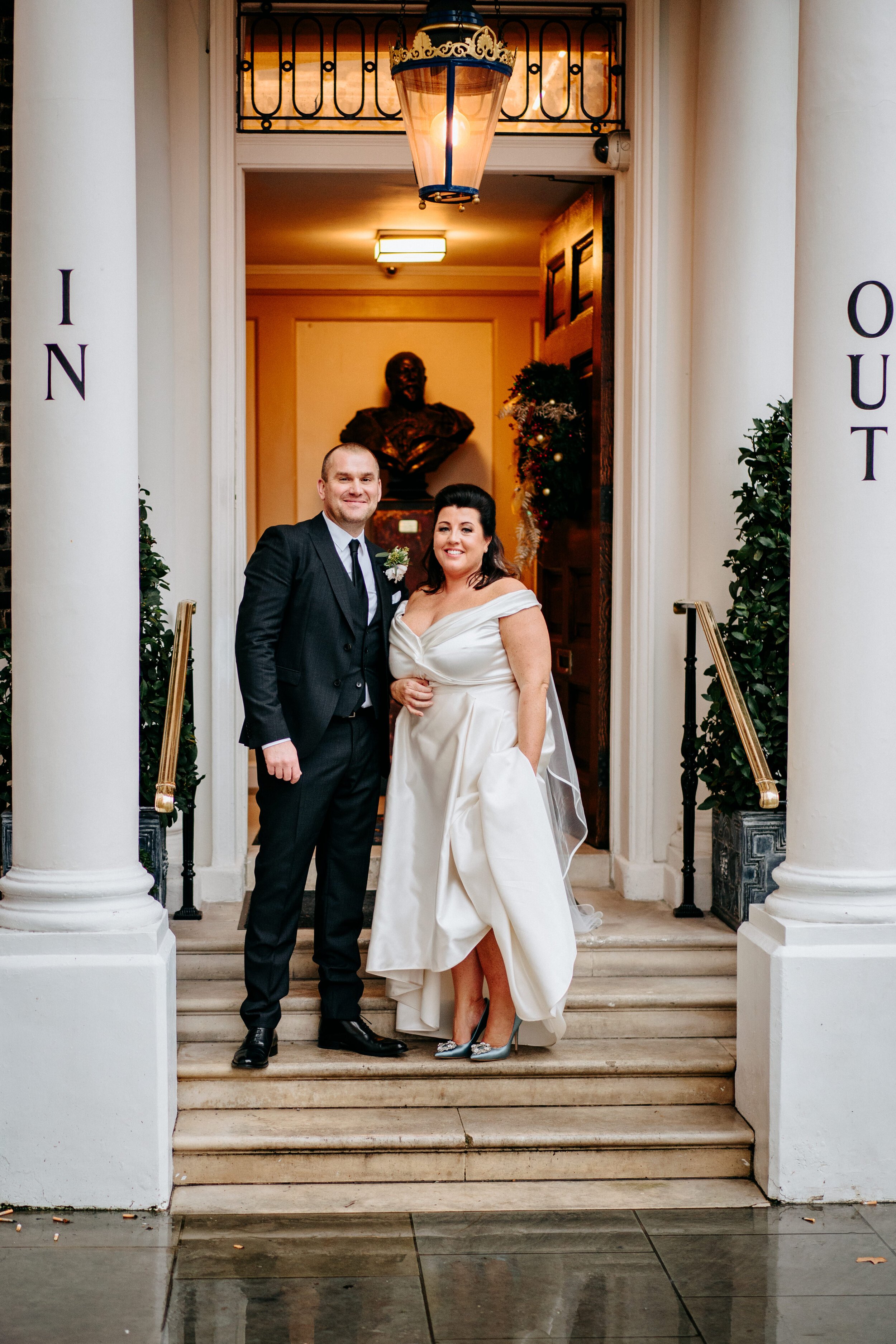 Beautiful bride Louise wore a wedding dress by Halfpenny London