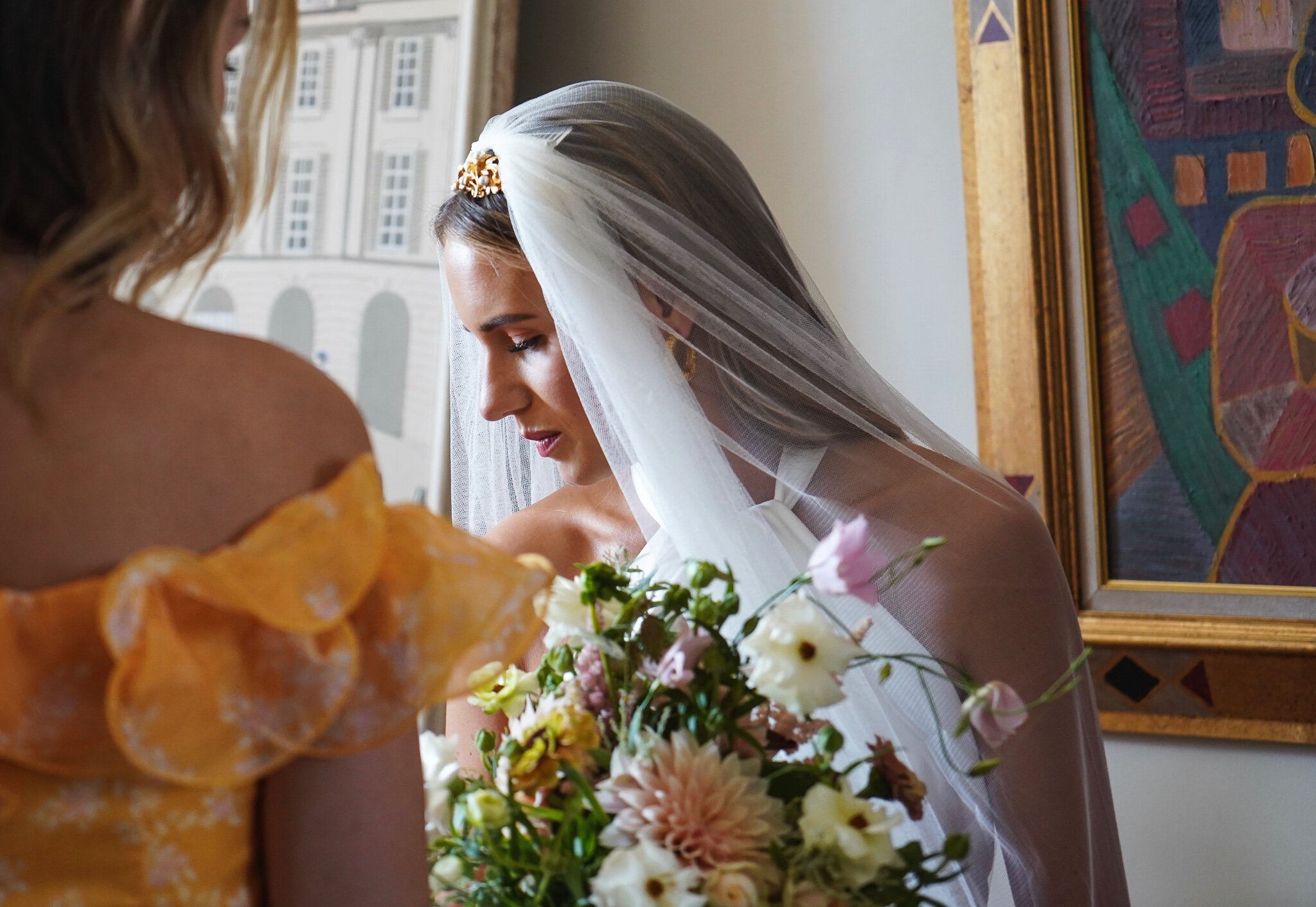 Beautiful bride Aisling wore the Cheryl wedding dress by Halfpenny London