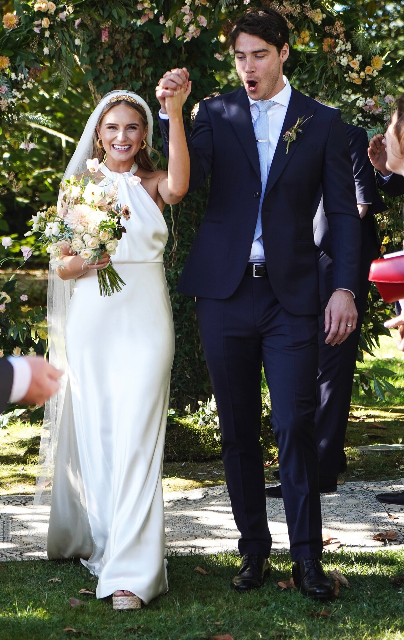 Beautiful bride Aisling wore the Cheryl wedding dress by Halfpenny London