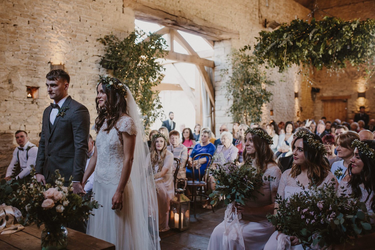 Beautiful bride Kristy wore a wedding dress by Halfpenny London