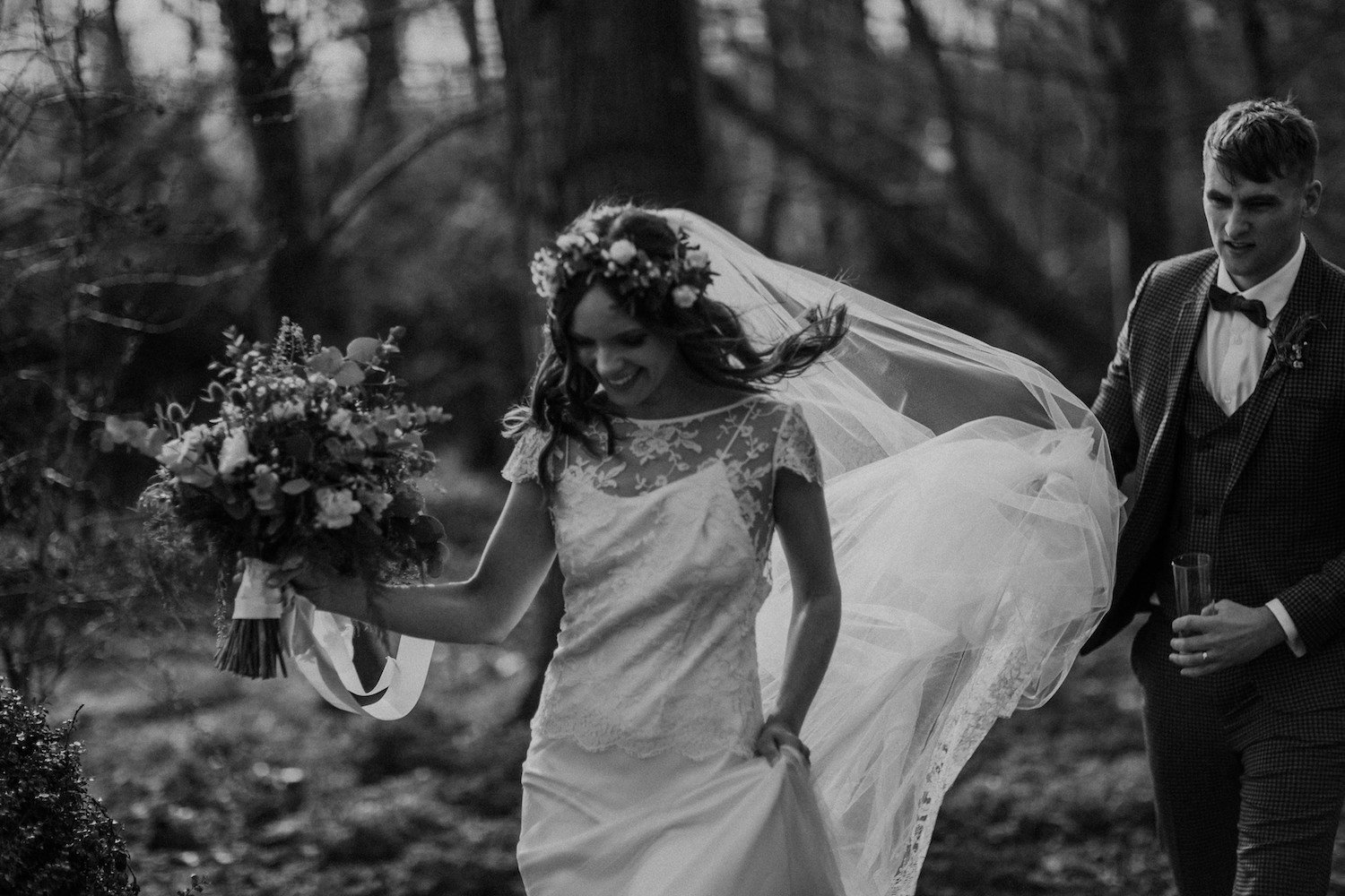 Beautiful bride Kristy wore a wedding dress by Halfpenny London