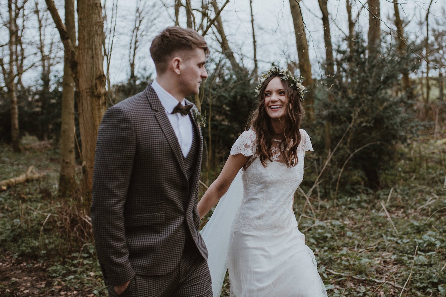 Beautiful bride Kristy wore a wedding dress by Halfpenny London