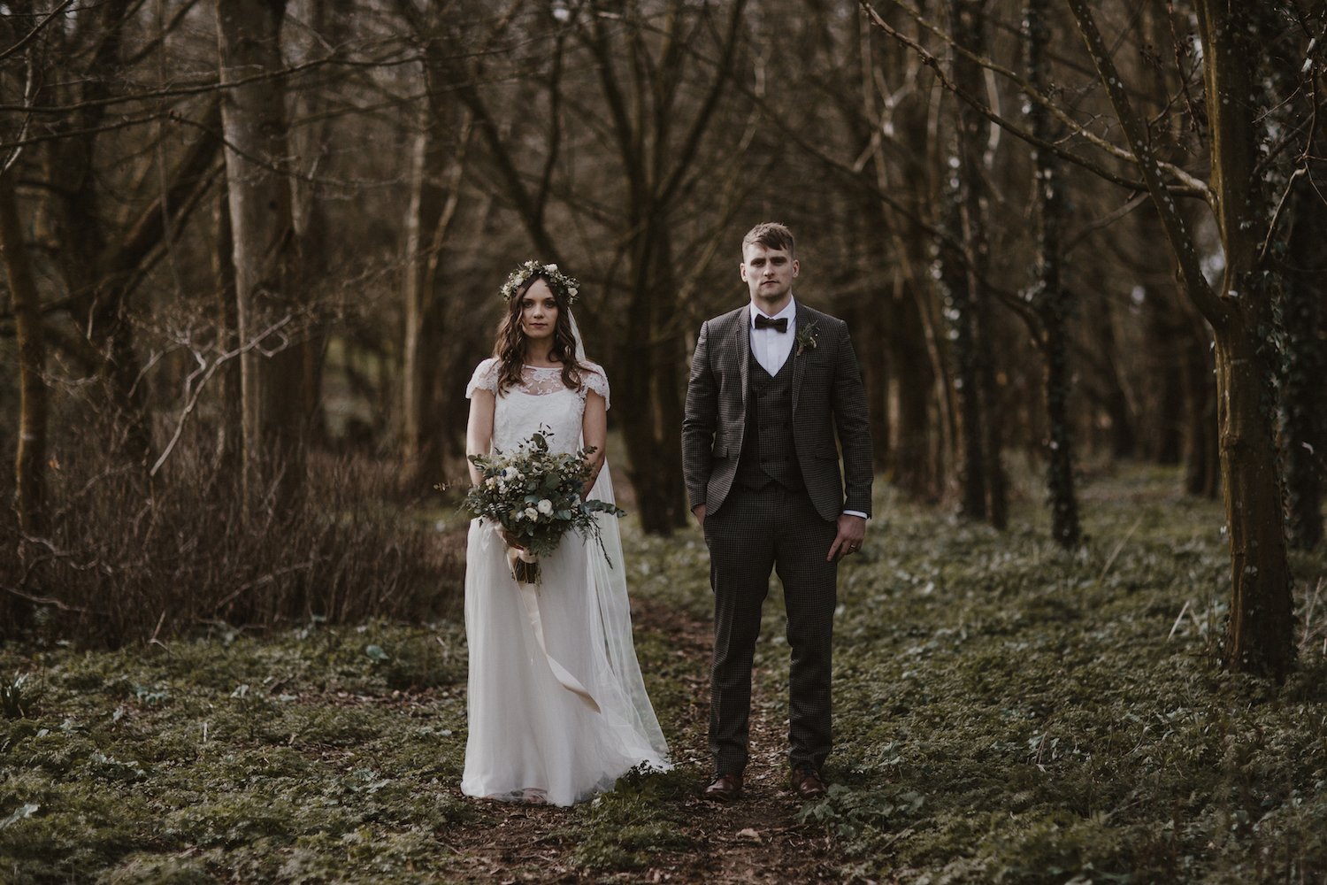 Beautiful bride Kristy wore a wedding dress by Halfpenny London