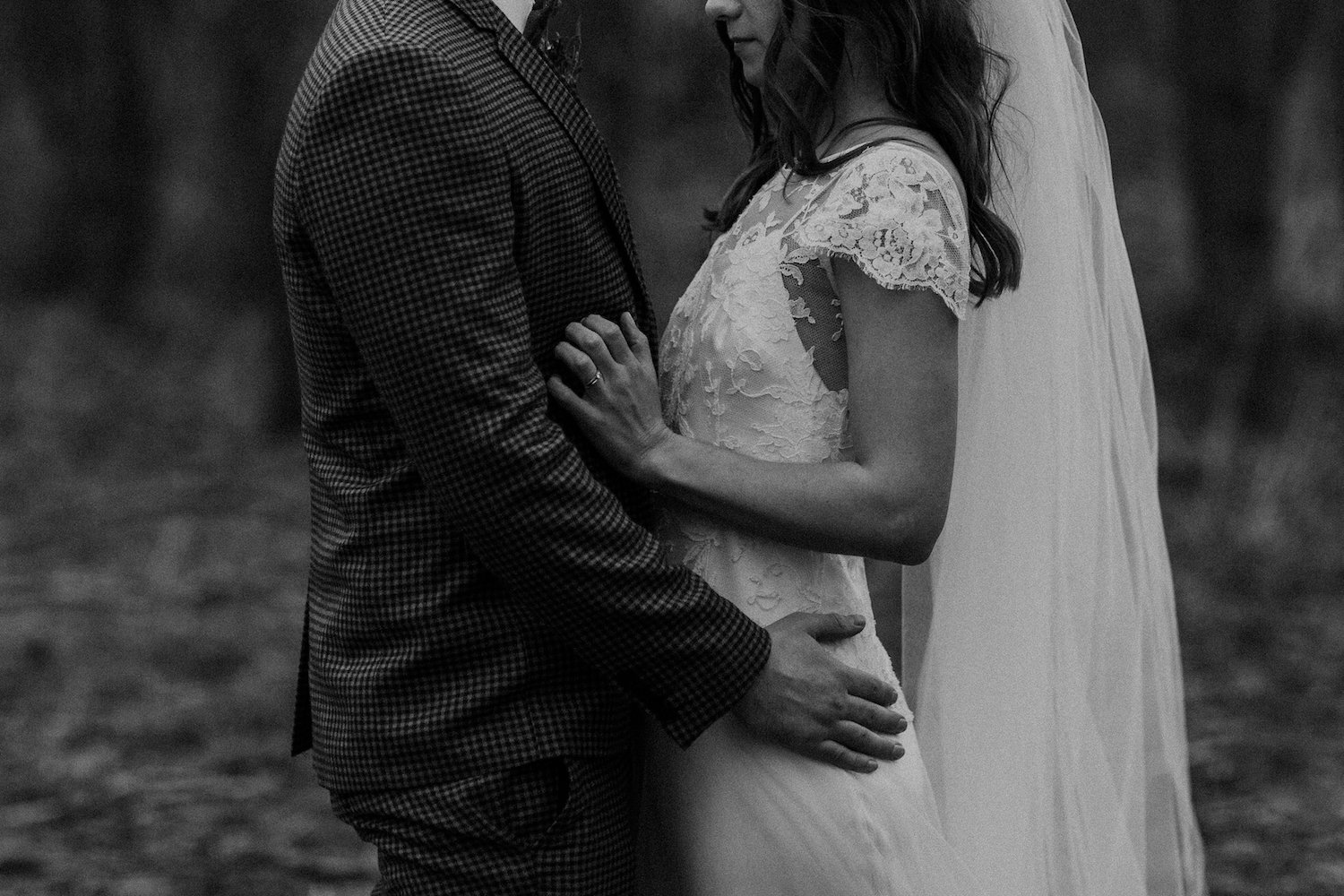 Beautiful bride Kristy wore a wedding dress by Halfpenny London