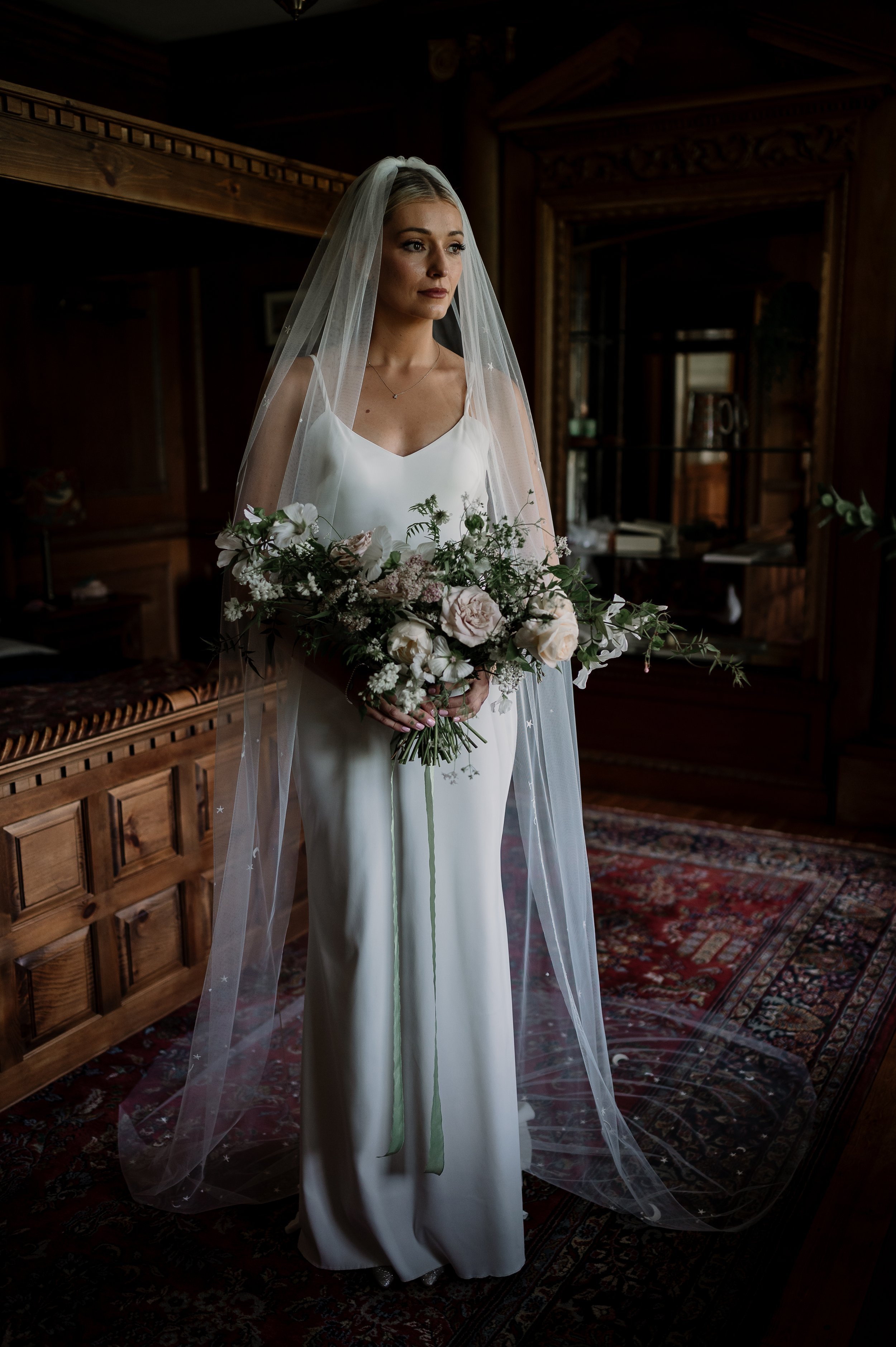 Beautiful bride Lydia wore a wedding dress by Halfpenny London