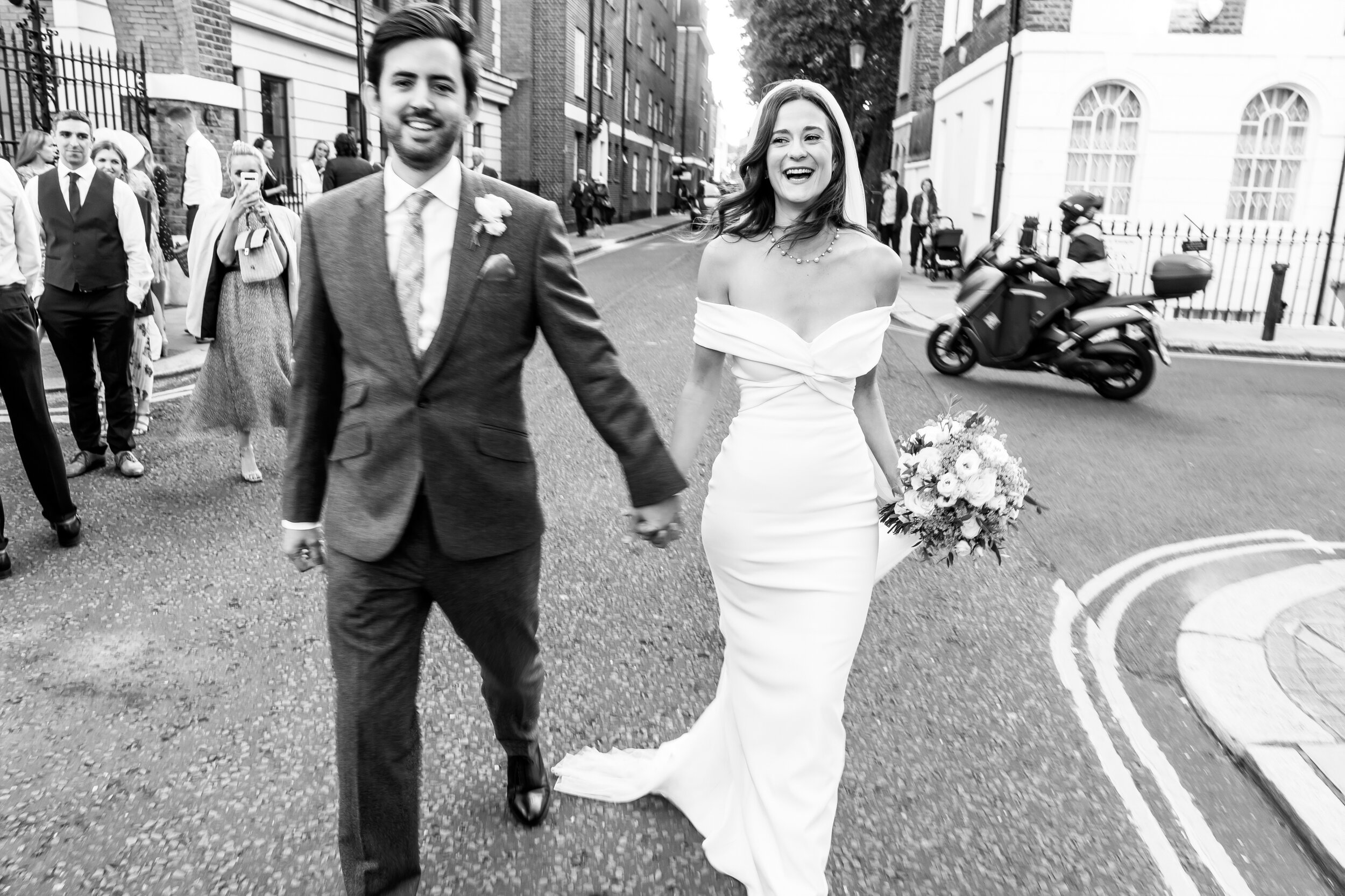 Beautiful bride Kate wore the Daffodil wedding dress by Halfpenny London