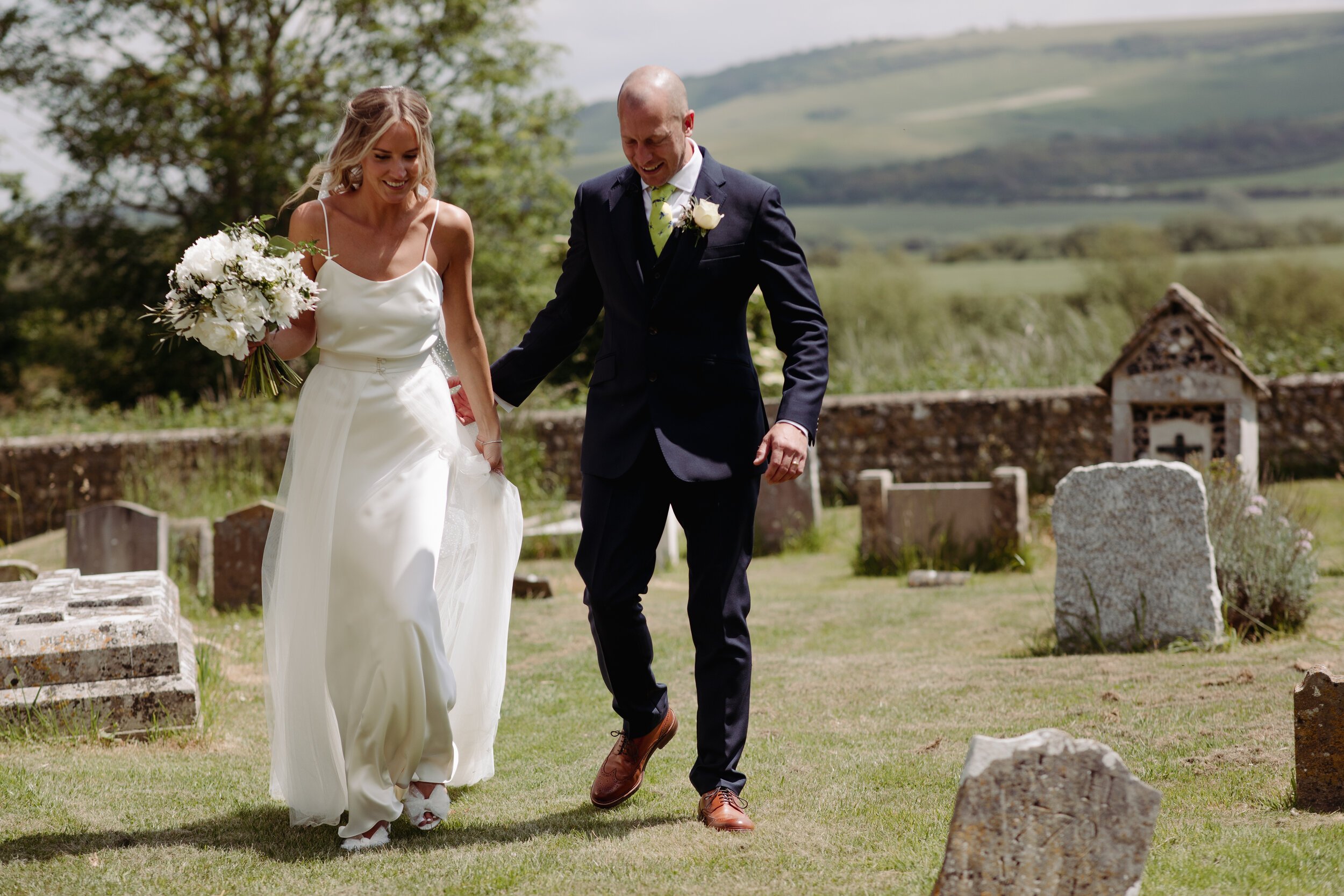 Beautiful bride Joanna wore a wedding dress by Halfpenny London