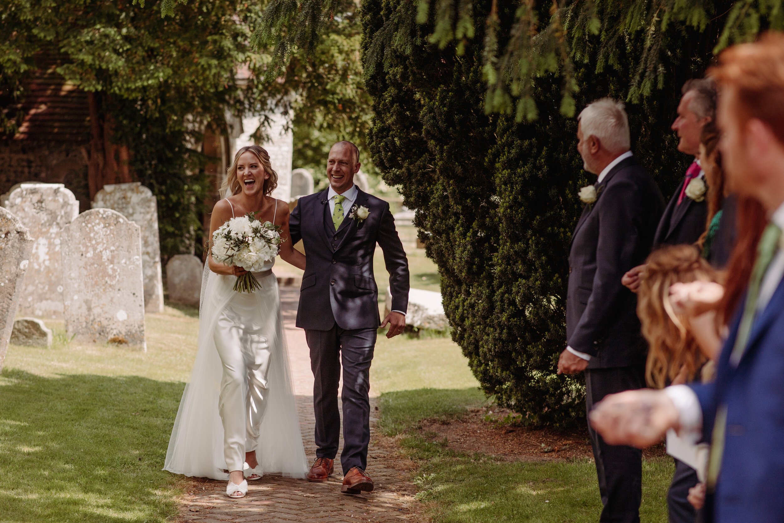 Beautiful bride Joanna wore a wedding dress by Halfpenny London