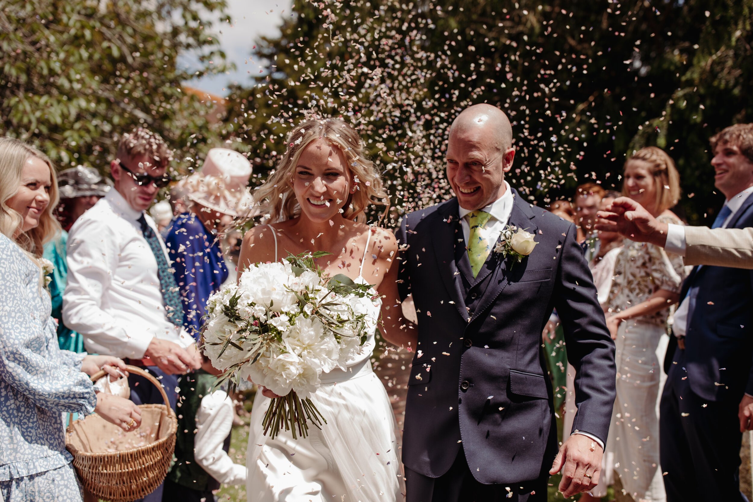 Beautiful bride Joanna wore a wedding dress by Halfpenny London