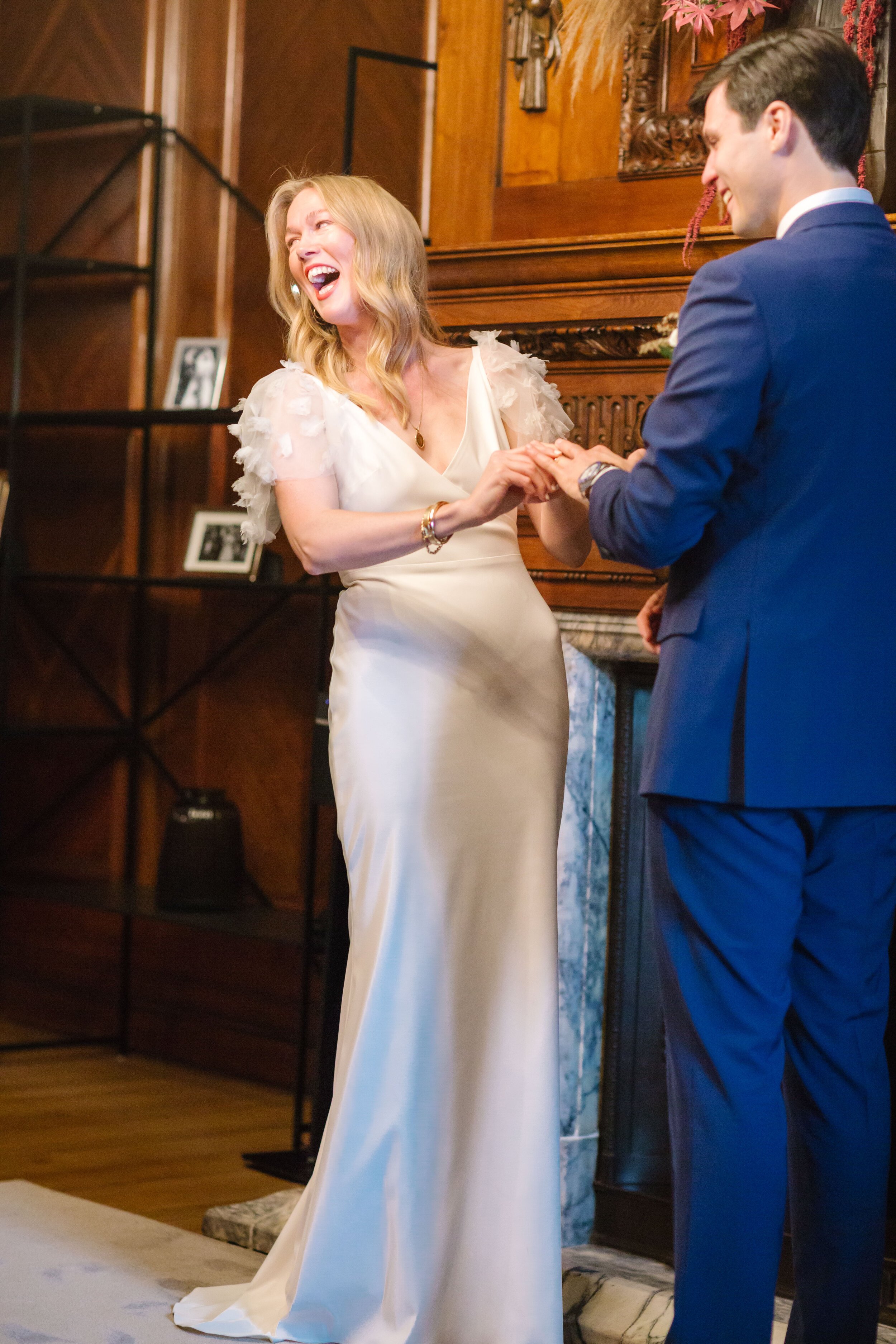 Beautiful bride Antonia wears the Sulaman dress from Halfpenny London