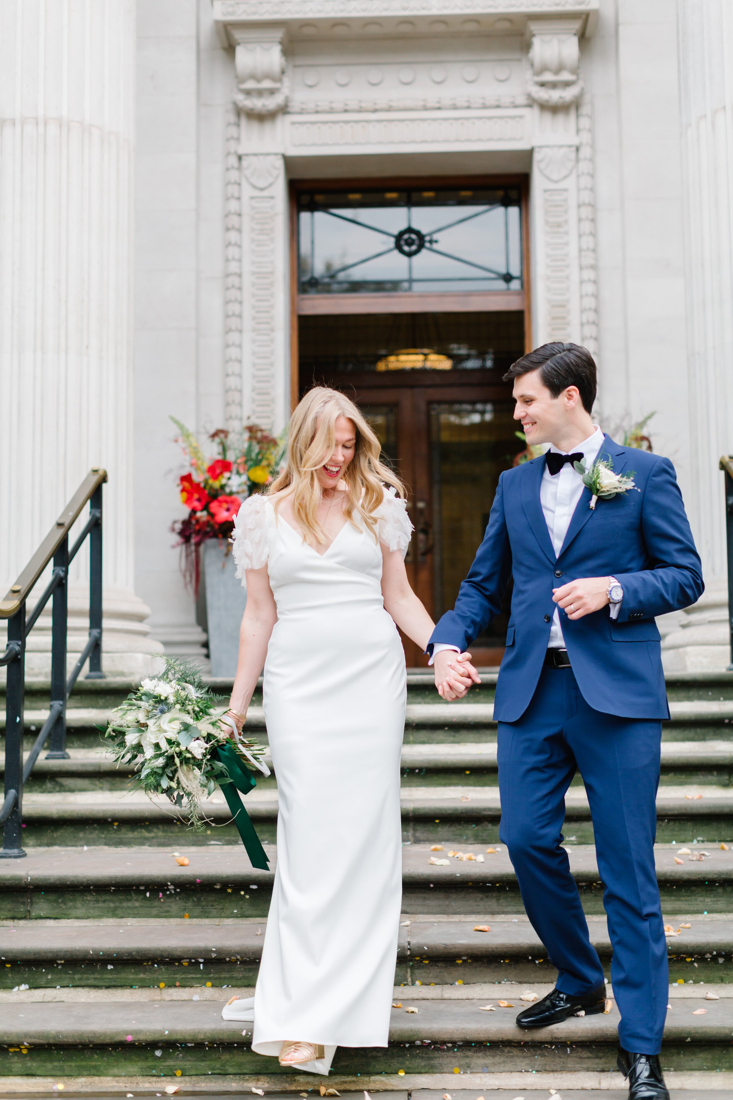 Beautiful bride Antonia wears the Sulaman dress from Halfpenny London