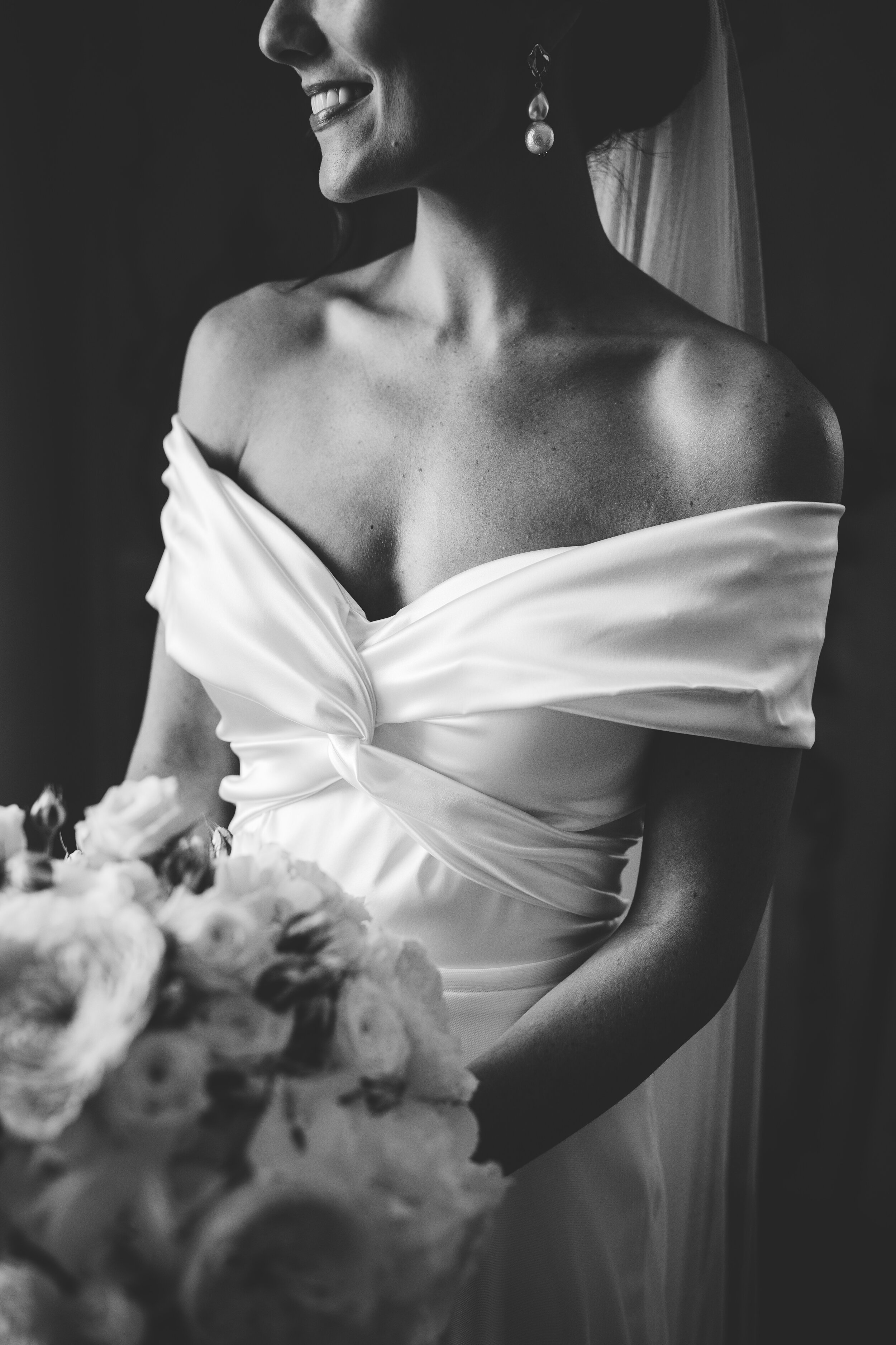 Beautiful bride Aislinn wears the Daffodil dress by Halfpenny London