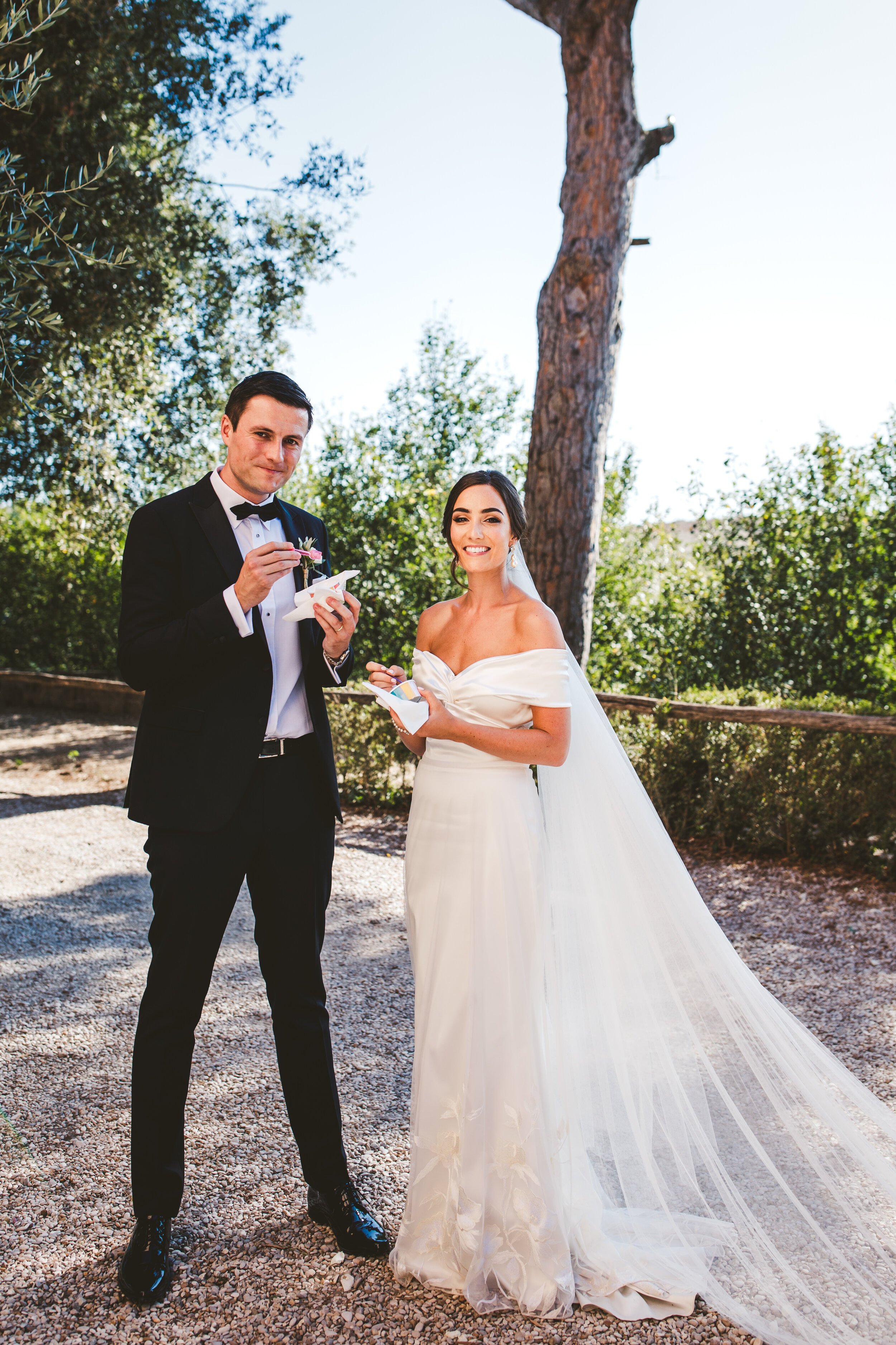 Beautiful bride Aislinn wears the Daffodil dress by Halfpenny London