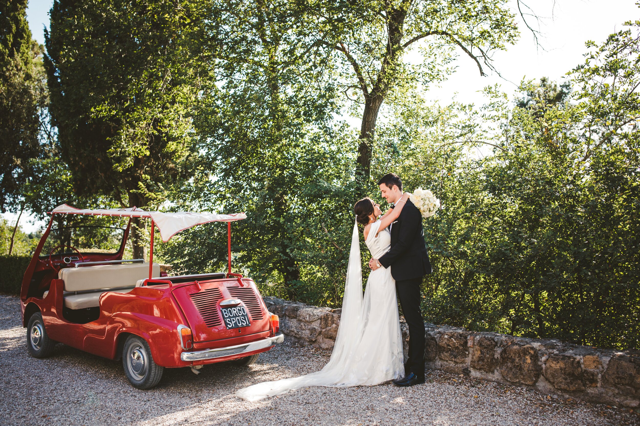 Beautiful bride Aislinn wears the Daffodil dress by Halfpenny London